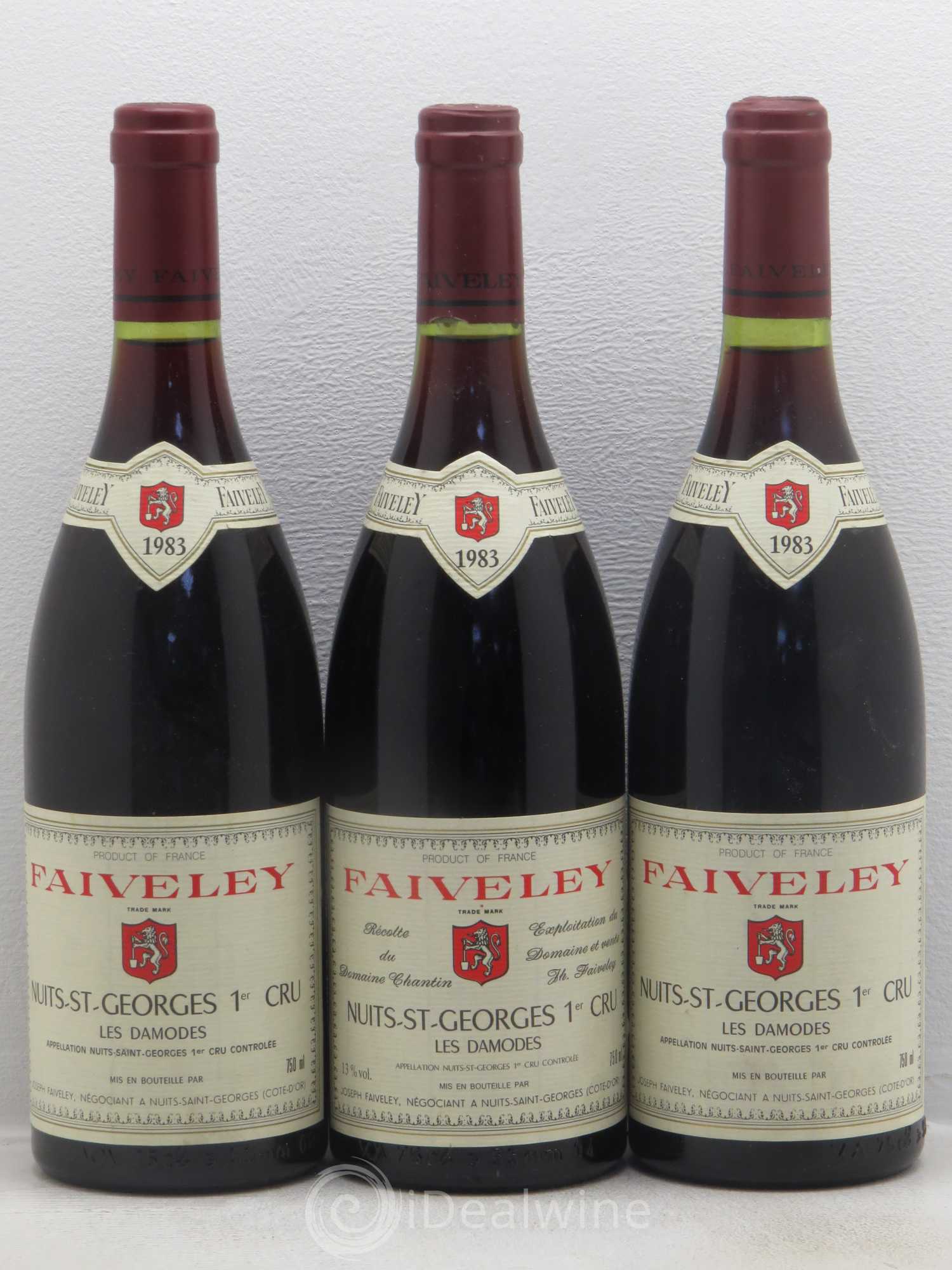 Nuits-Saint-Georges 1er Cru Les Damodes Faiveley 1983 - Lot de 3 bouteilles - 0