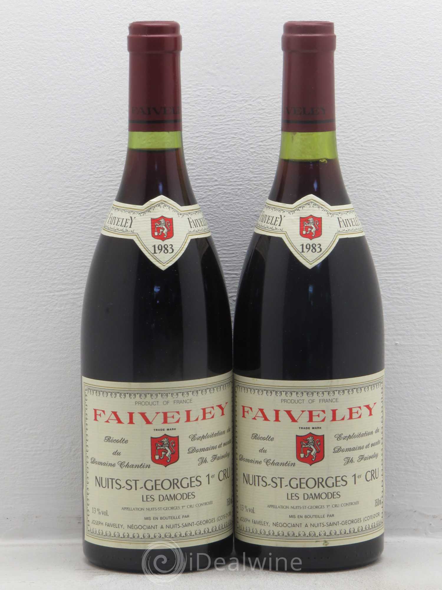 Nuits-Saint-Georges 1er Cru Les Damodes Faiveley 1983 - Lot de 2 bouteilles - 0