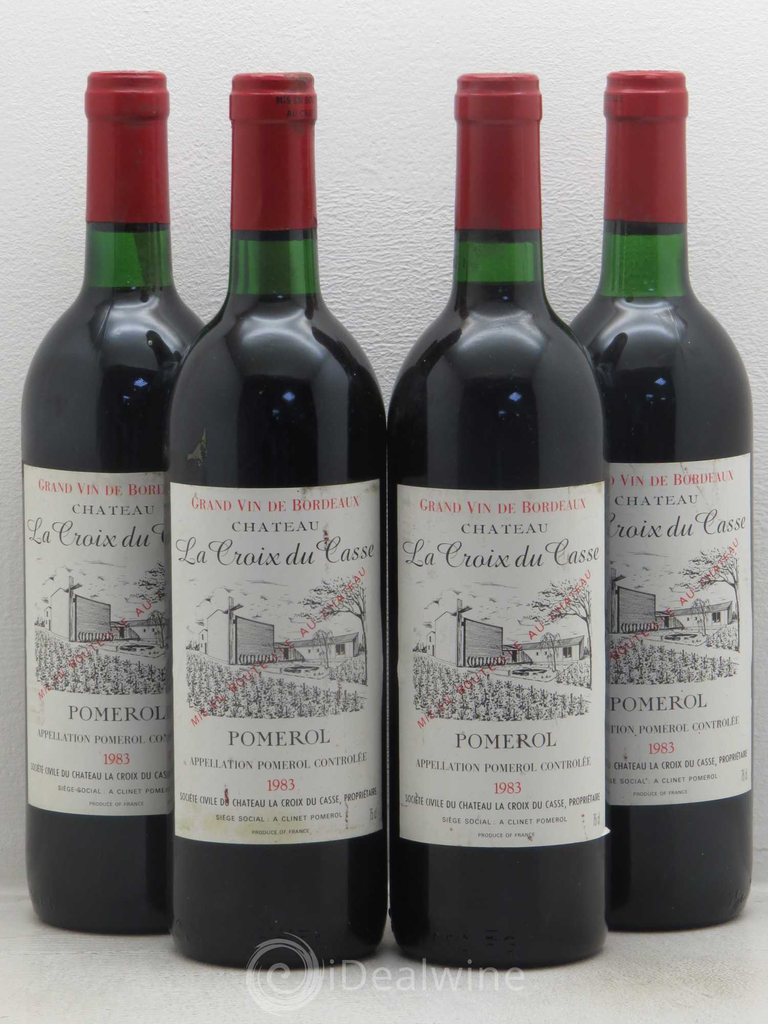 Château la Croix du Casse 1983 - Lot de 4 bouteilles - 0