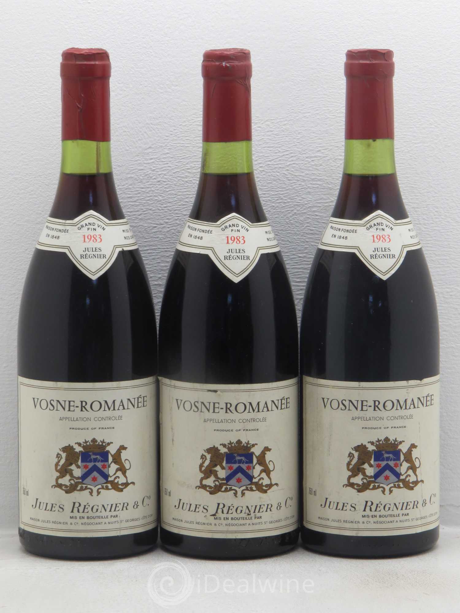 Vosne-Romanée Jules Regnier & Co 1983 - Posten von 3 Flaschen - 0