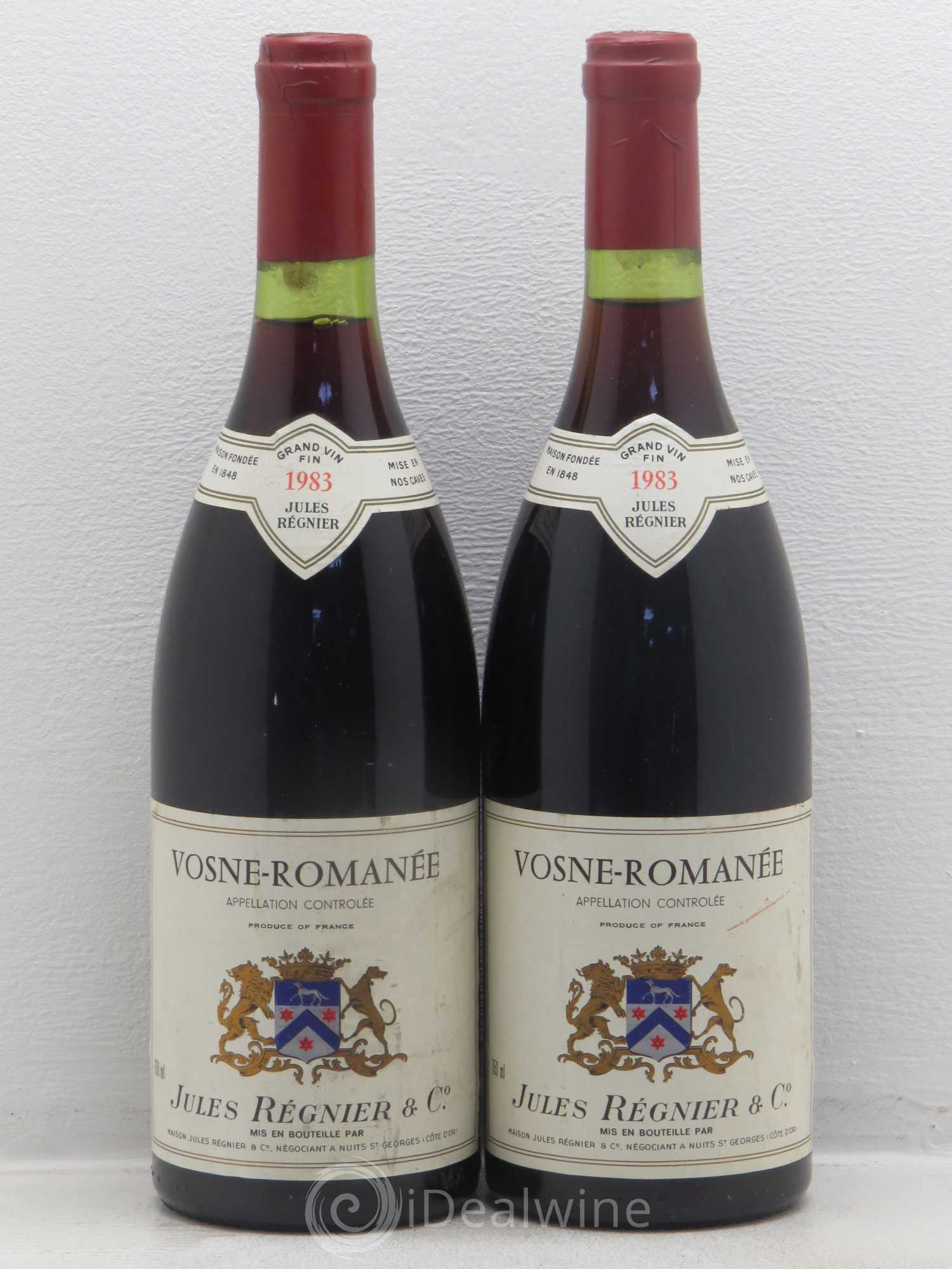 Vosne-Romanée Jules Regnier & Co 1983 - Posten von 2 Flaschen - 0