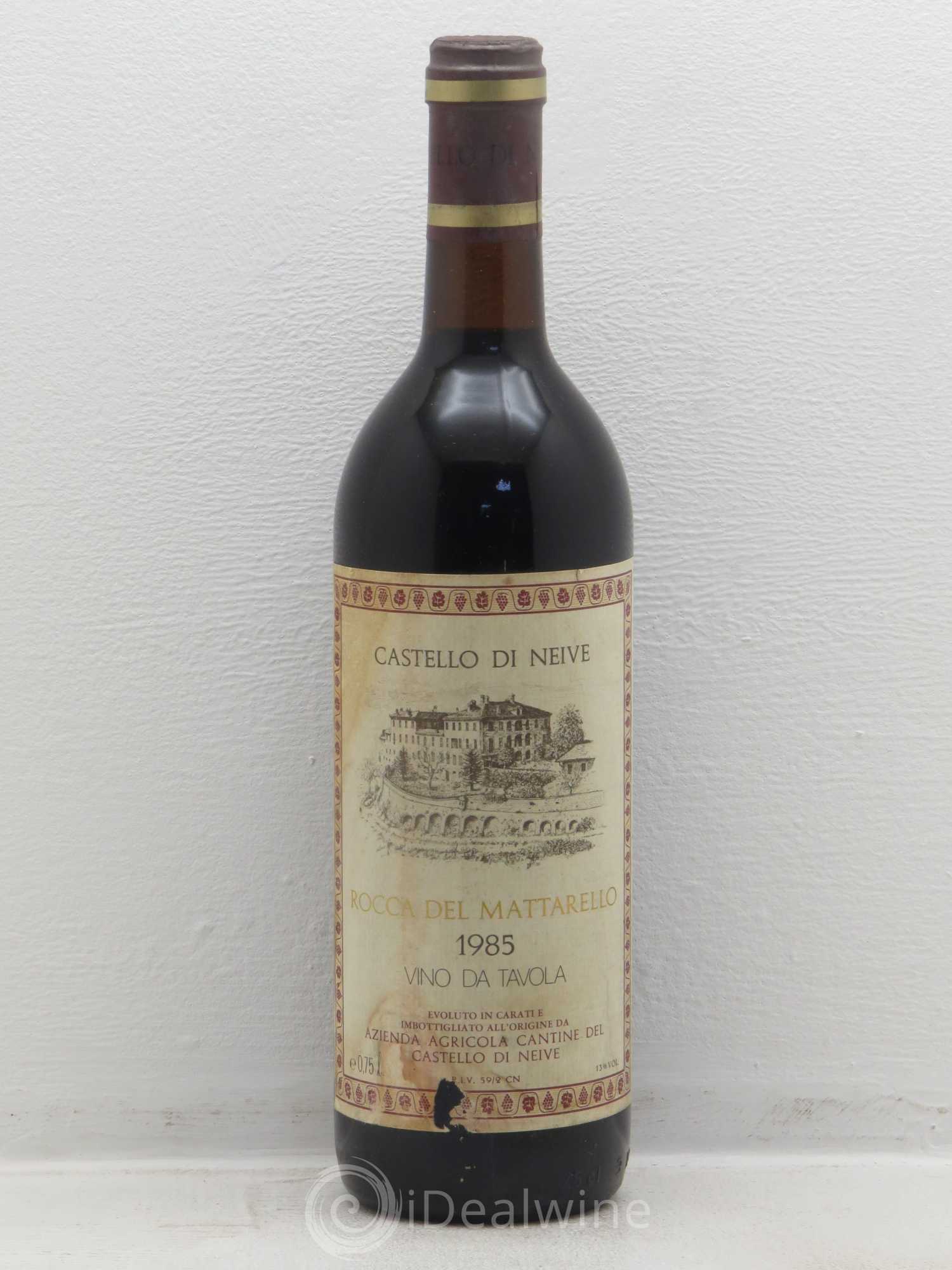 Italie Barbera Castello di Neive Rocca del Mattarello 1985 - Lot de 1 bouteille - 0