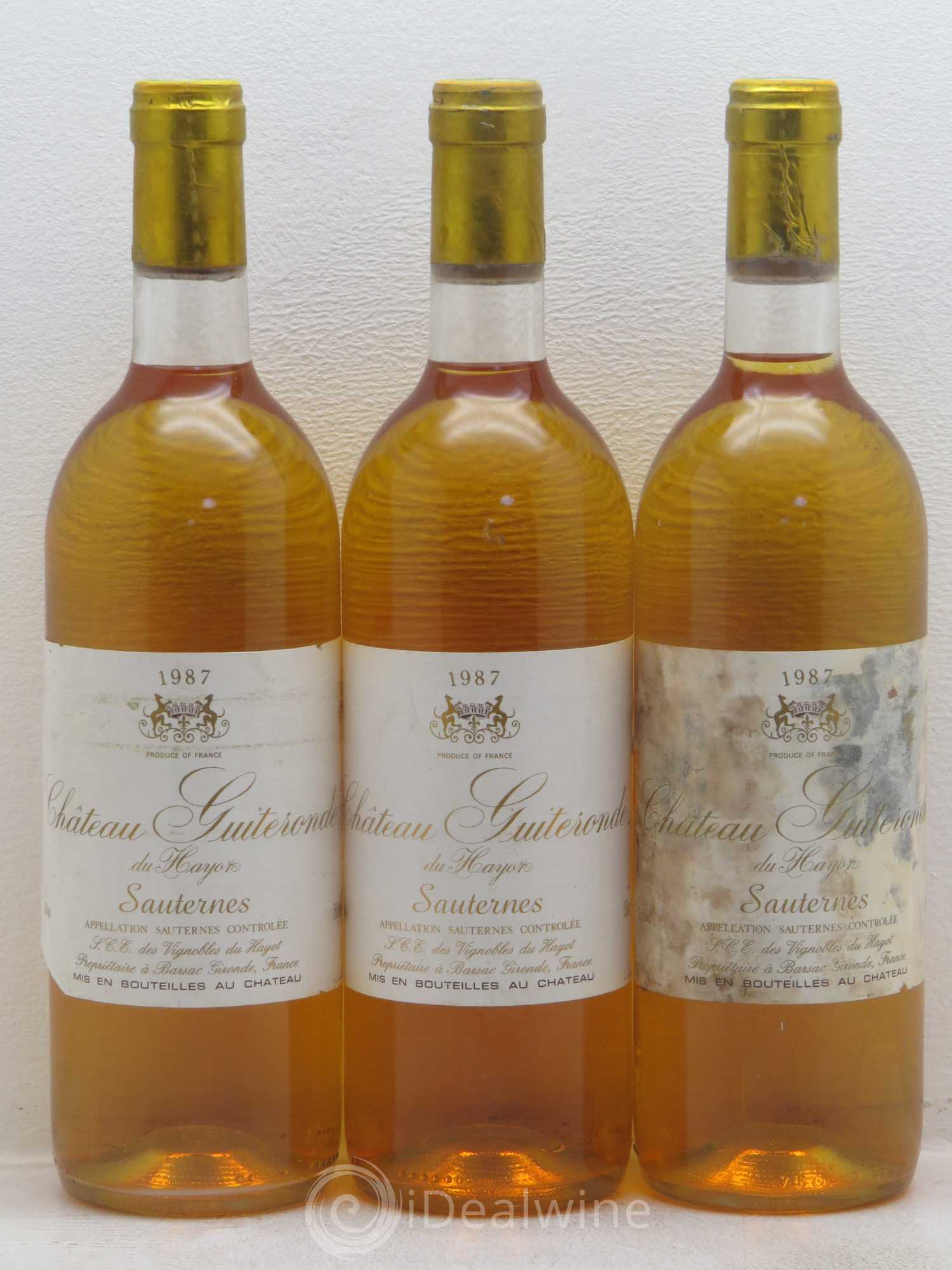 Sauternes Guiteronde du Hayot 1987 - Lotto di 6 bottiglie - 2