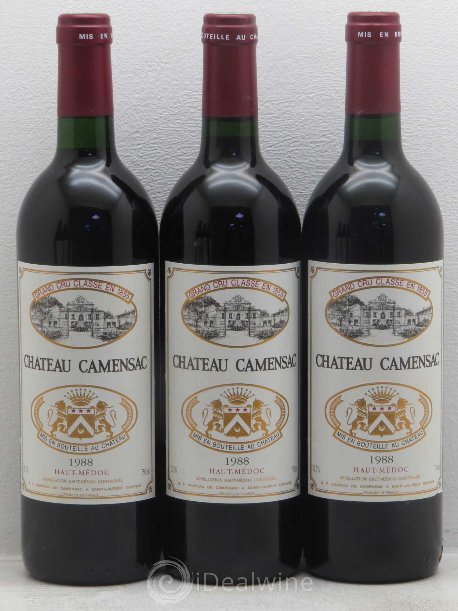 Château Camensac 5ème Grand Cru Classé 1988 - Lot de 6 bouteilles - 1