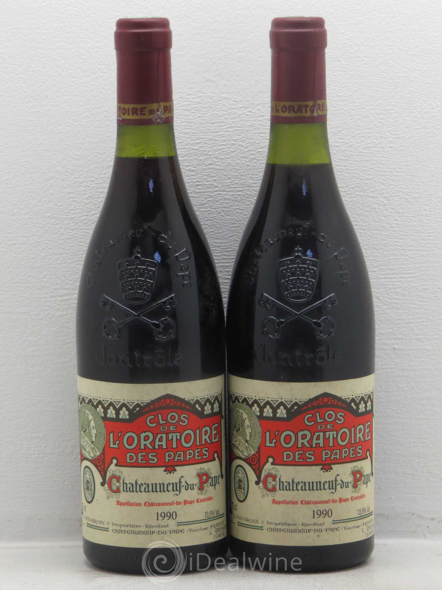 Châteauneuf-du-Pape Clos de l'Oratoire des Papes 1990 - Lot de 2 bouteilles - 0