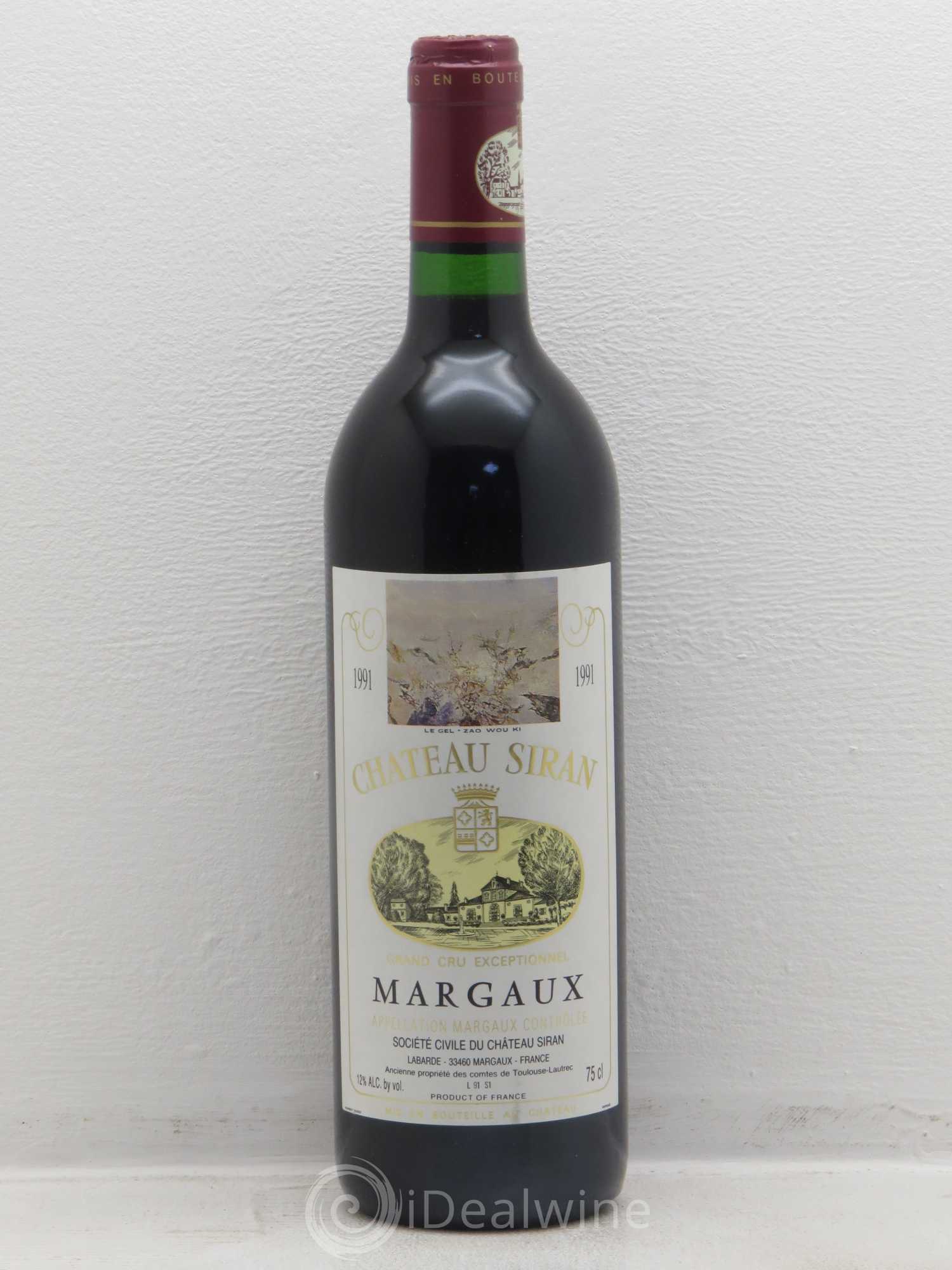 Château Siran 1991 - Lot de 1 bouteille - 0