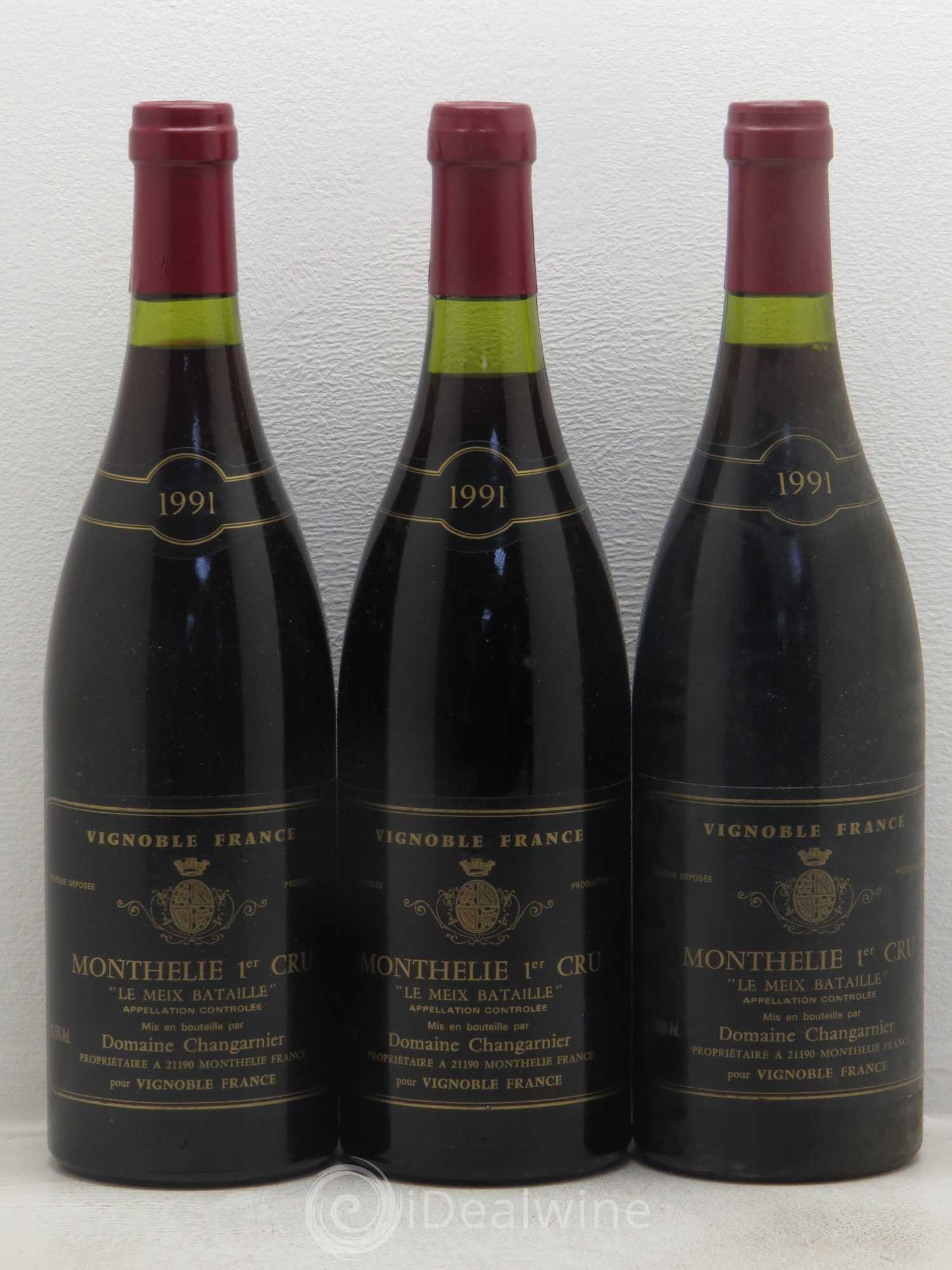 Monthélie 1er Cru Meix Bataille Changarnier 1991 - Lot de 6 bouteilles - 2