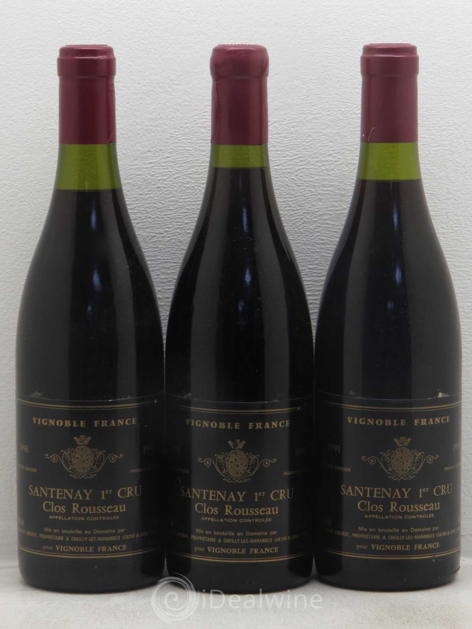 Santenay 1er Cru Clos Rousseau Chevrot 1991 - Lot de 6 bouteilles - 2