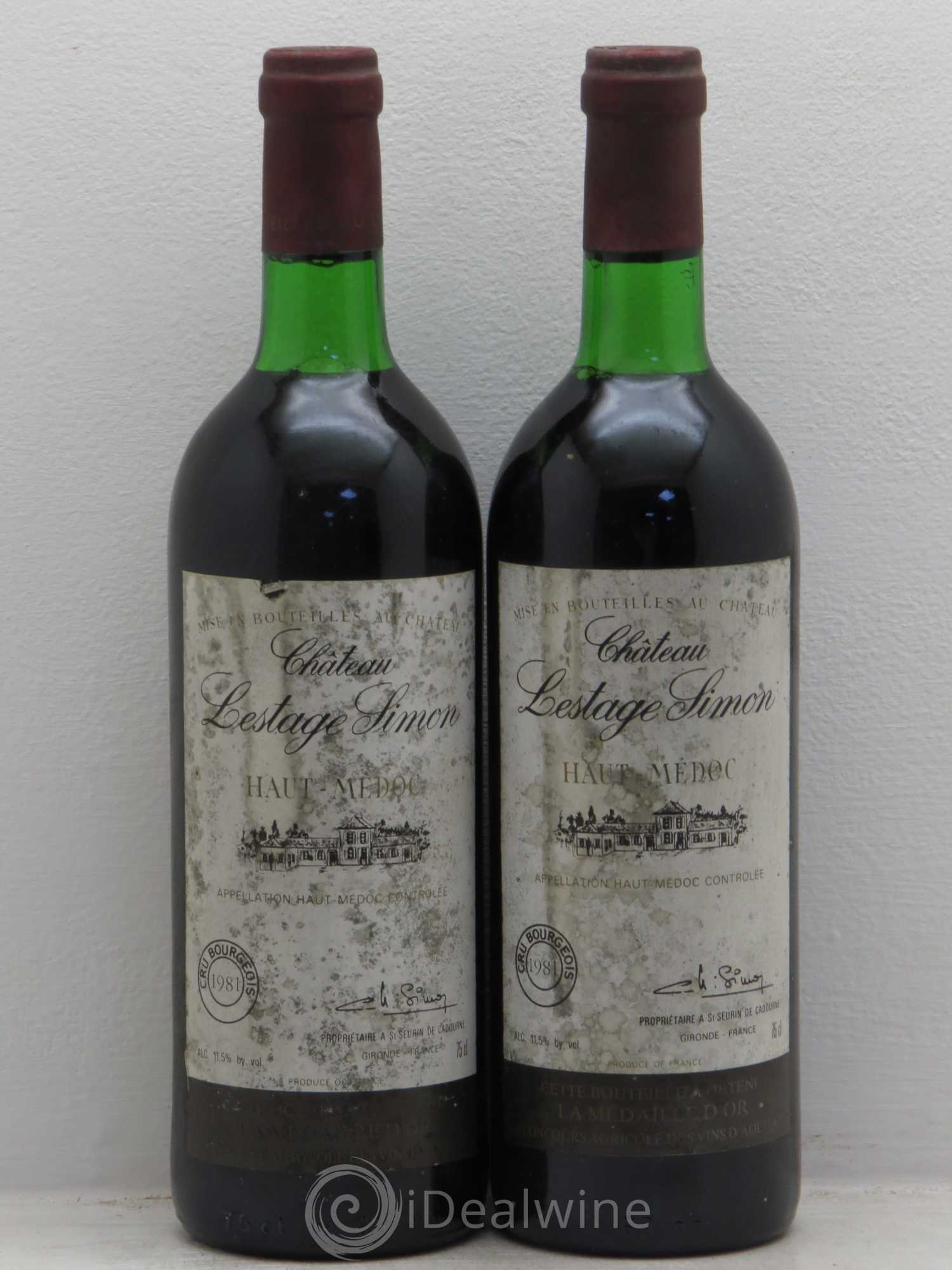 Château Lestage Simon Cru Bourgeois (sans prix de réserve) 1981 - Lot de 2 bouteilles - 0