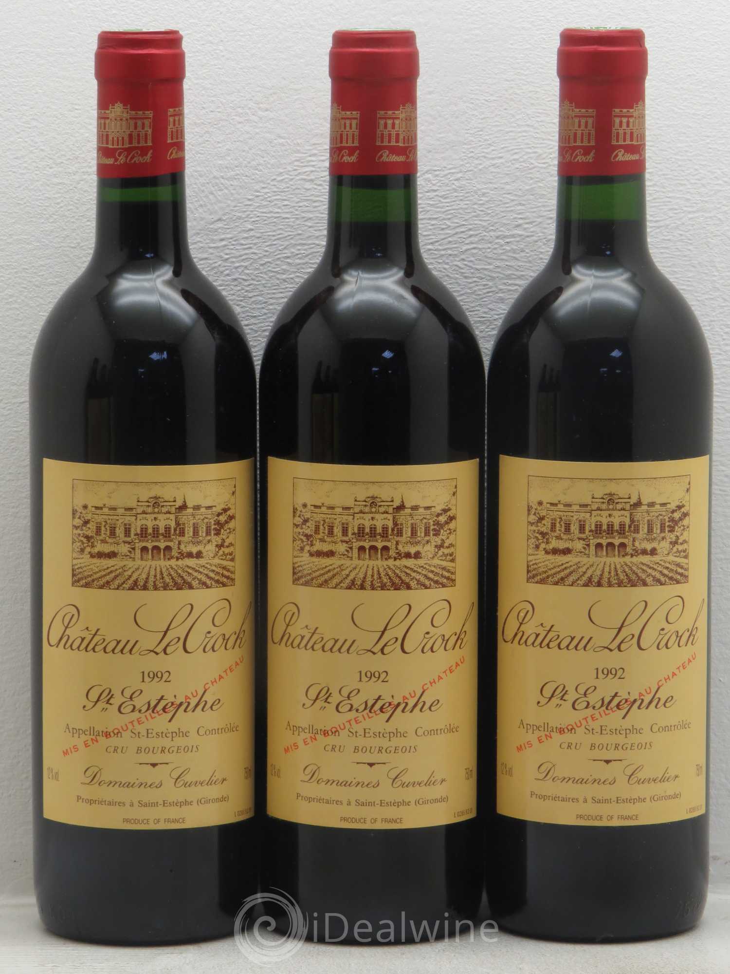 Château le Crock Cru Bourgeois 1992 - Lot de 6 bouteilles - 1
