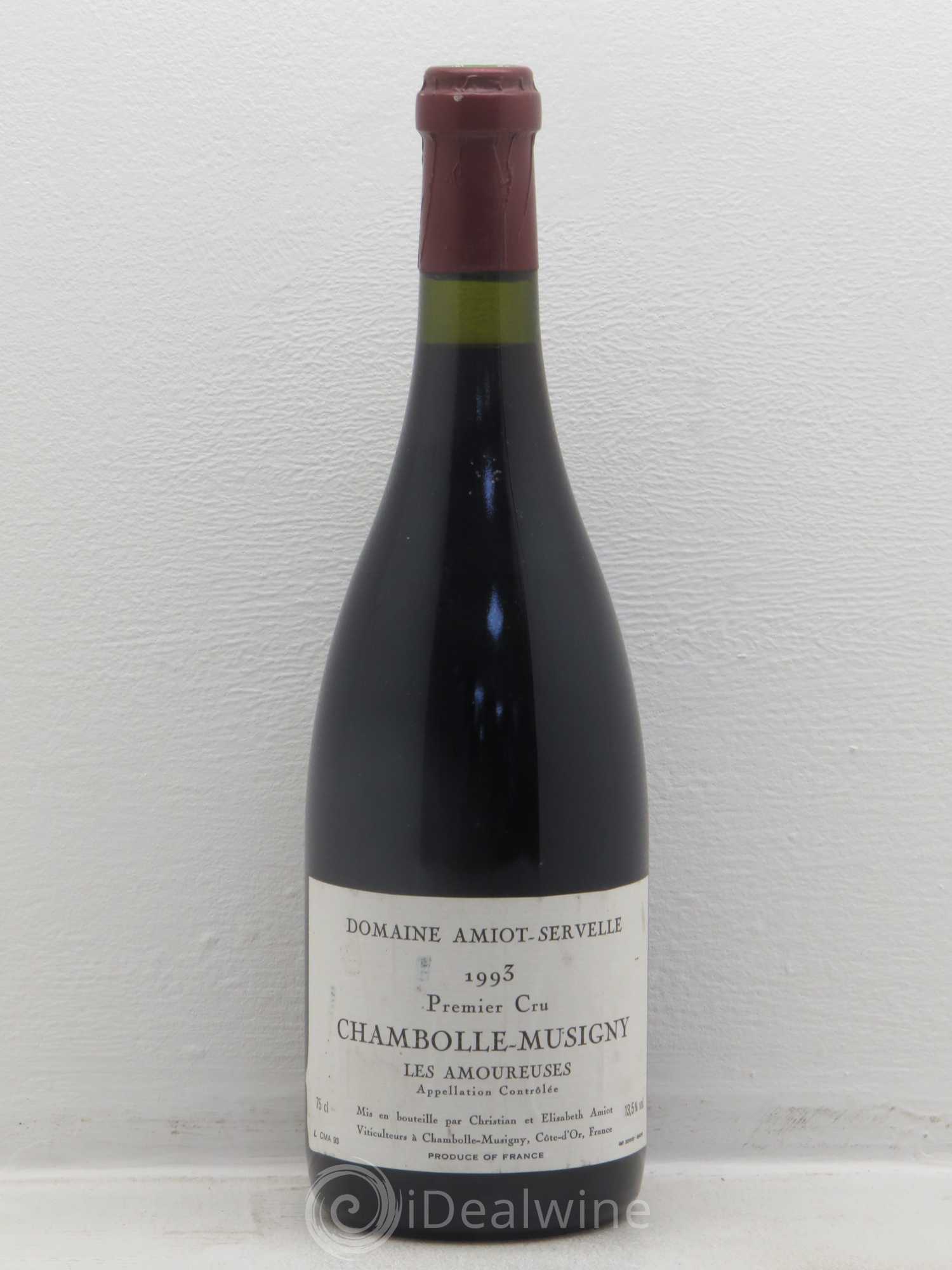 Chambolle-Musigny 1er Cru Les Amoureuses Amiot-Servelle 1993 - Lot de 1 bouteille - 0