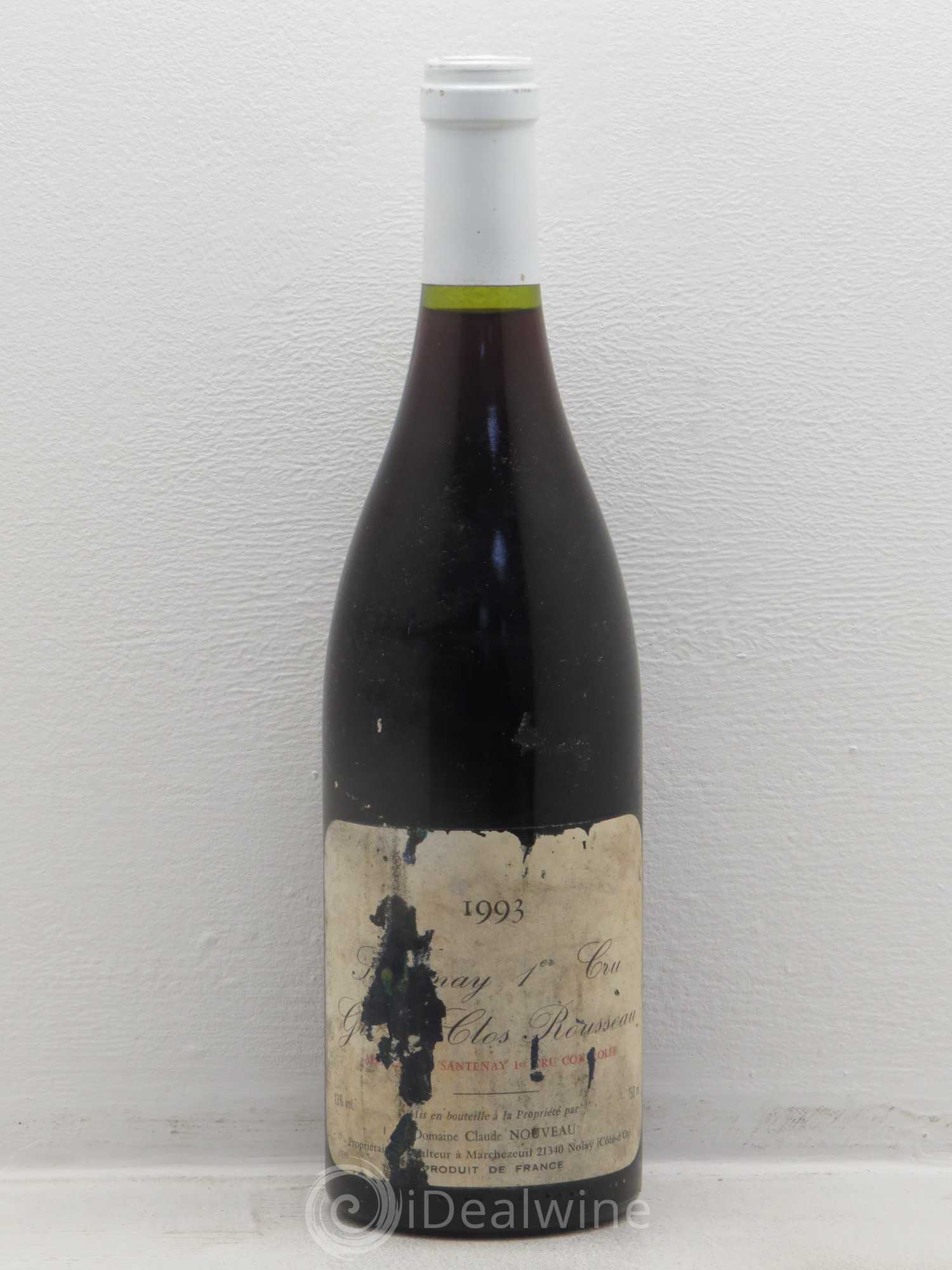 Santenay 1er Cru 1er Cru Grand Clos Rousseau Claude Nouveau 1993 - Posten von 1 Flasche - 0