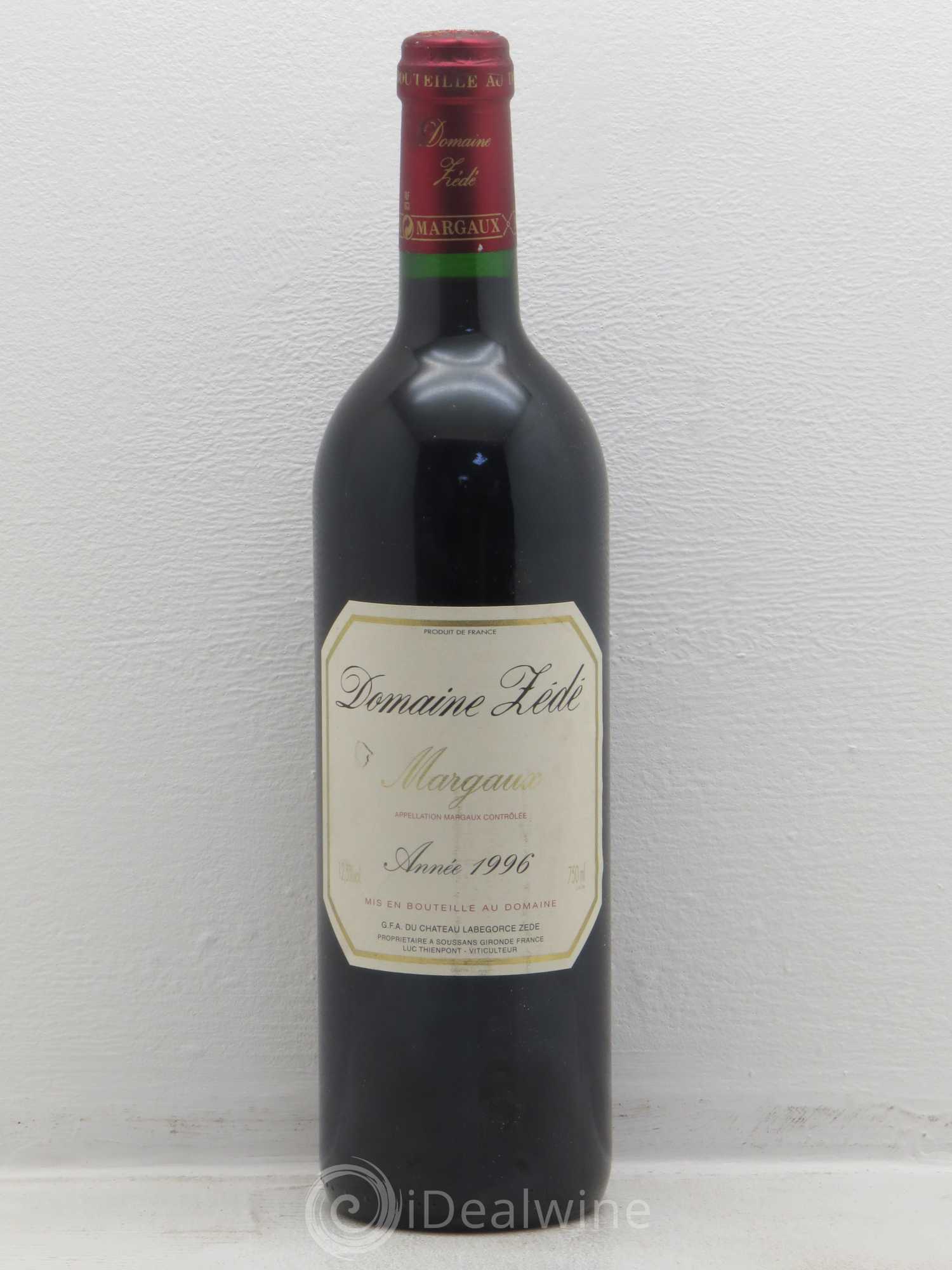 Bordeaux Domaine Zede 1996 - Posten von 1 Flasche - 0