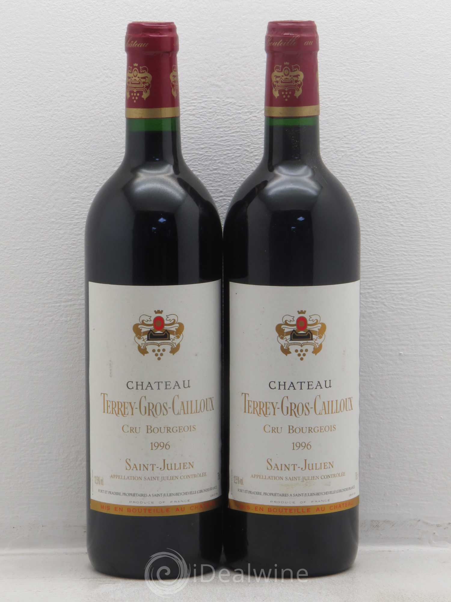 Château Terrey Gros Cailloux Cru Bourgeois 1996 - Lot de 5 bouteilles - 2