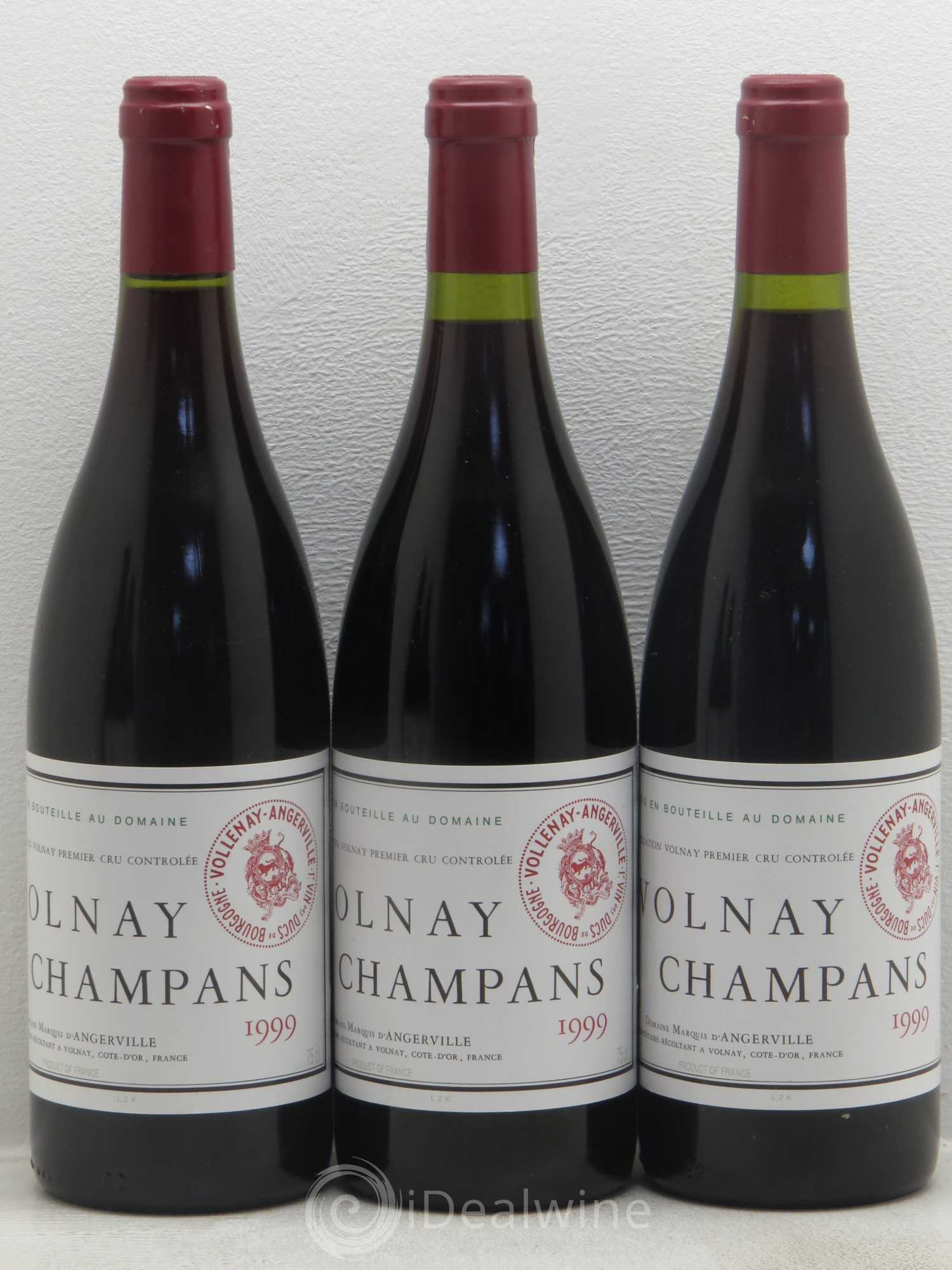 Volnay 1er Cru Champans Marquis d'Angerville (Domaine) 1999 - Lot de 5 bouteilles - 1