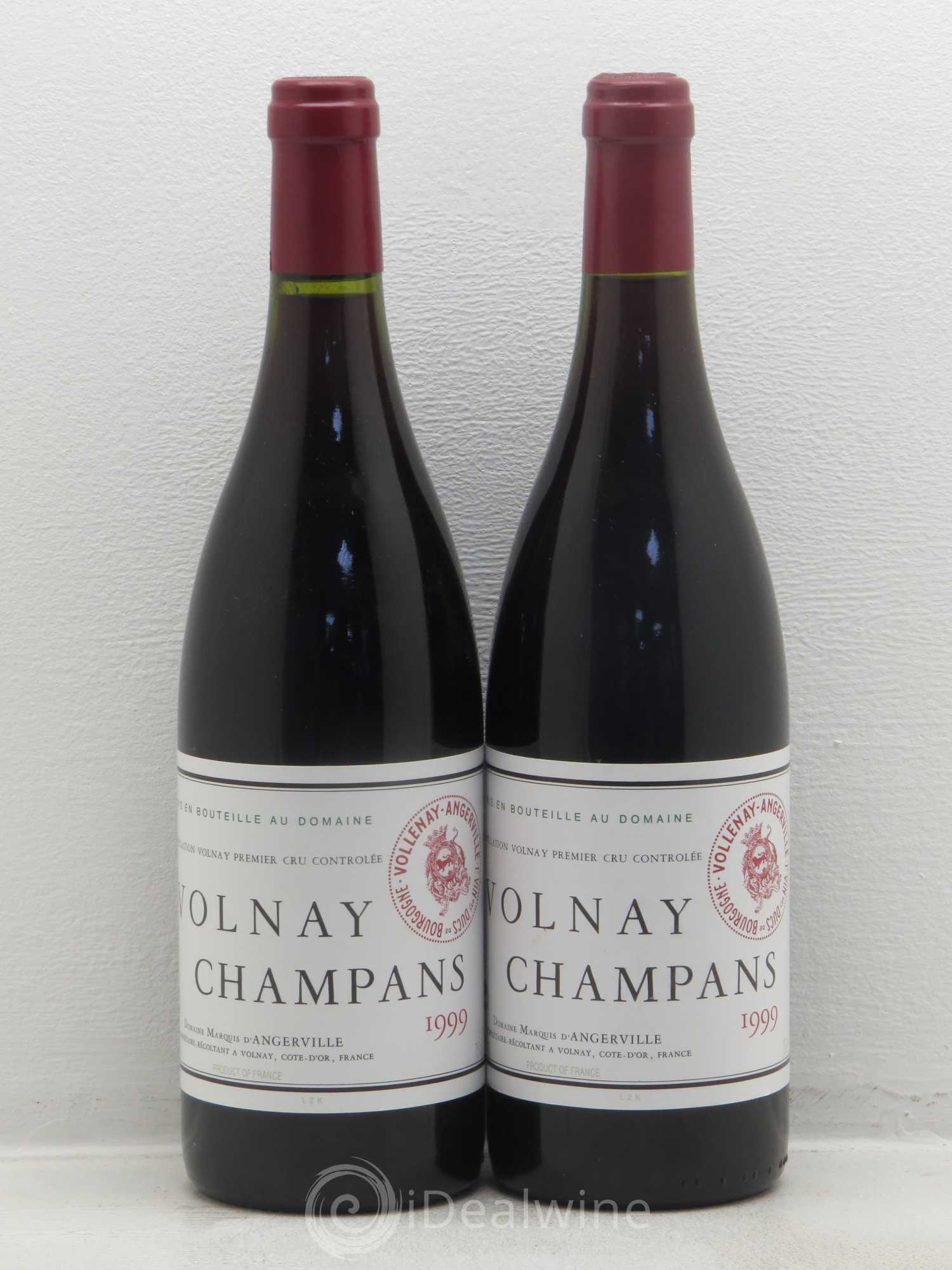 Volnay 1er Cru Champans Marquis d'Angerville (Domaine) 1999 - Lot de 5 bouteilles - 2