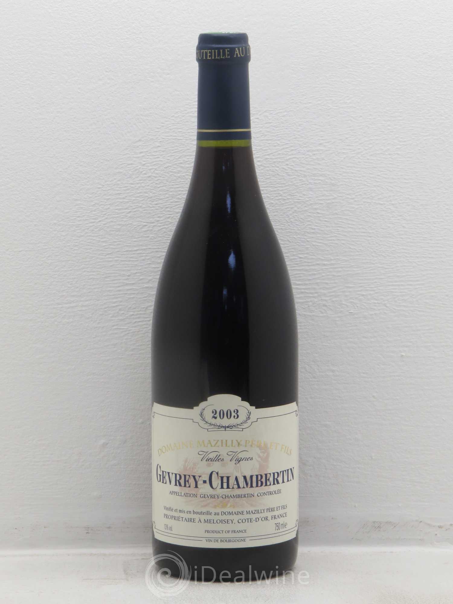 Gevrey-Chambertin Mazilly Vieilles Vignes 2003 - Posten von 1 Flasche - 0