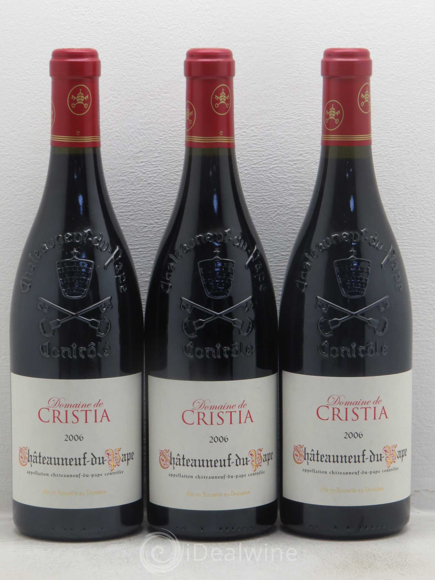 Châteauneuf-du-Pape Domaine de Cristia 2006 - Lot de 3 bouteilles - 0