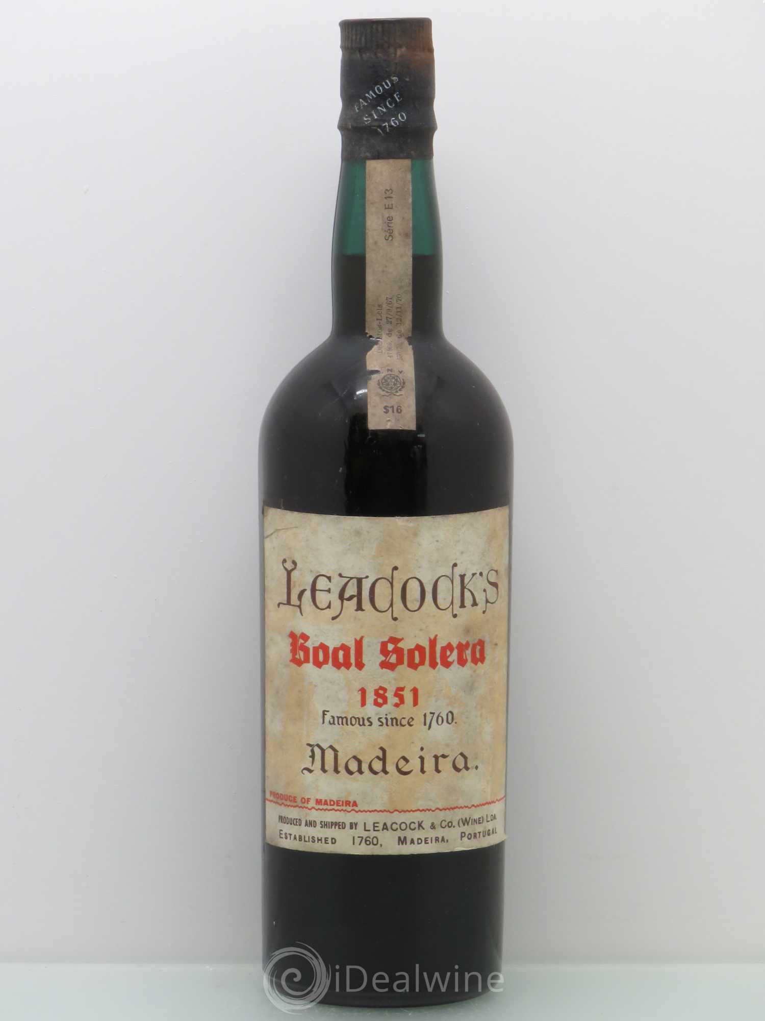 Madère Boal Solera Leacock's 1851 - Posten von 1 Flasche - 0