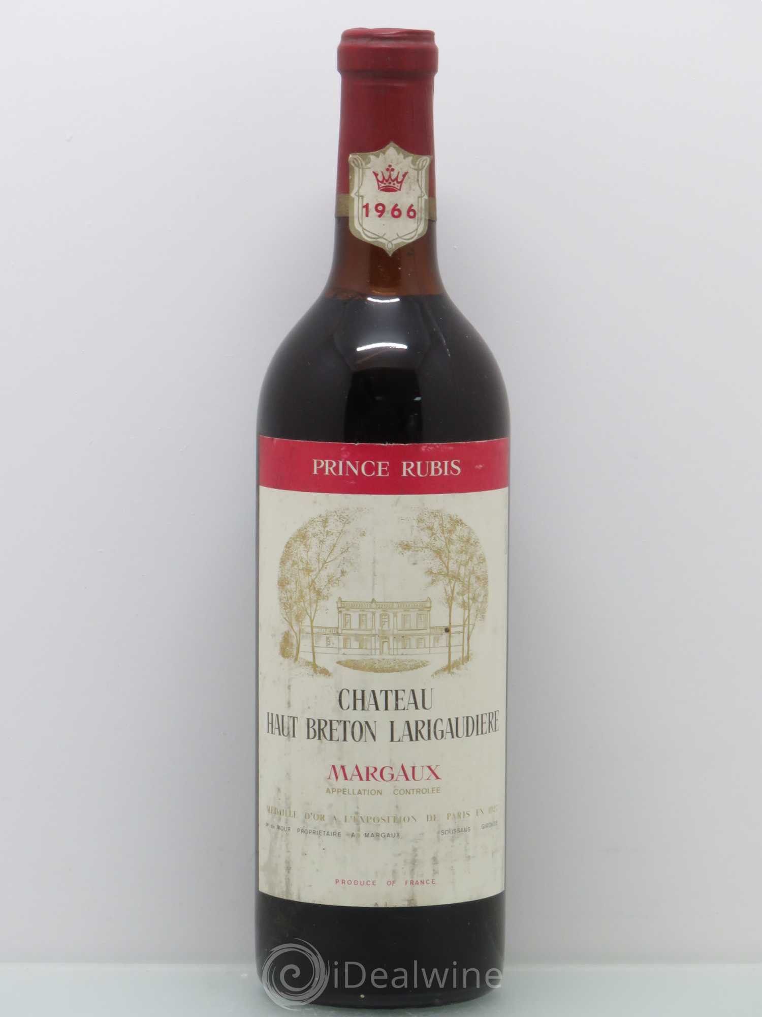 Château Haut Breton Larigaudière Cru Bourgeois 1966 - Lot de 1 bouteille - 0