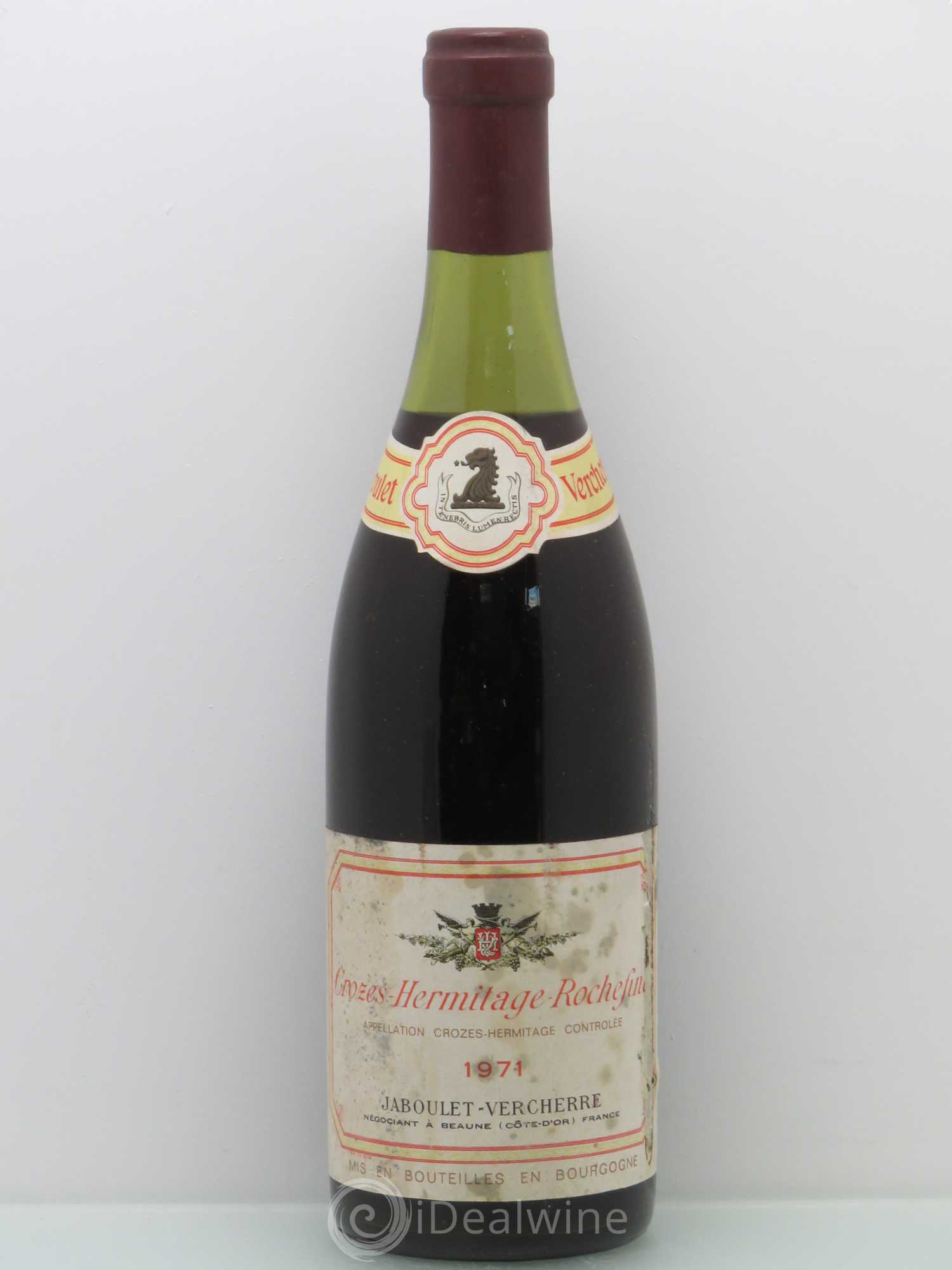 Crozes-Hermitage Rochefine - Jaboulet Vercherre 1971 - Lot de 1 bouteille - 0