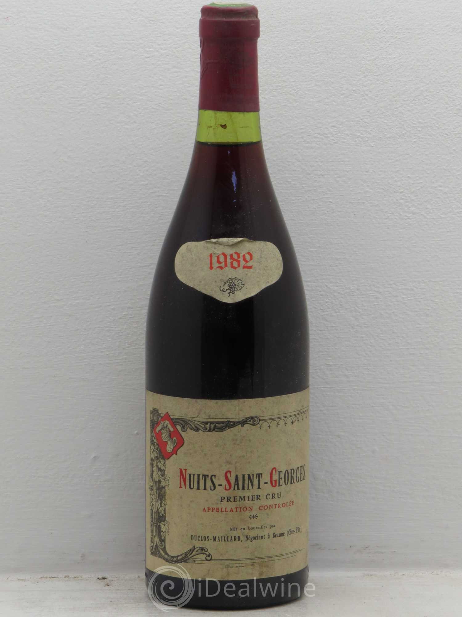 Nuits-Saint-Georges 1er Cru Duclos maillard 1982 - Lot de 1 bouteille - 0