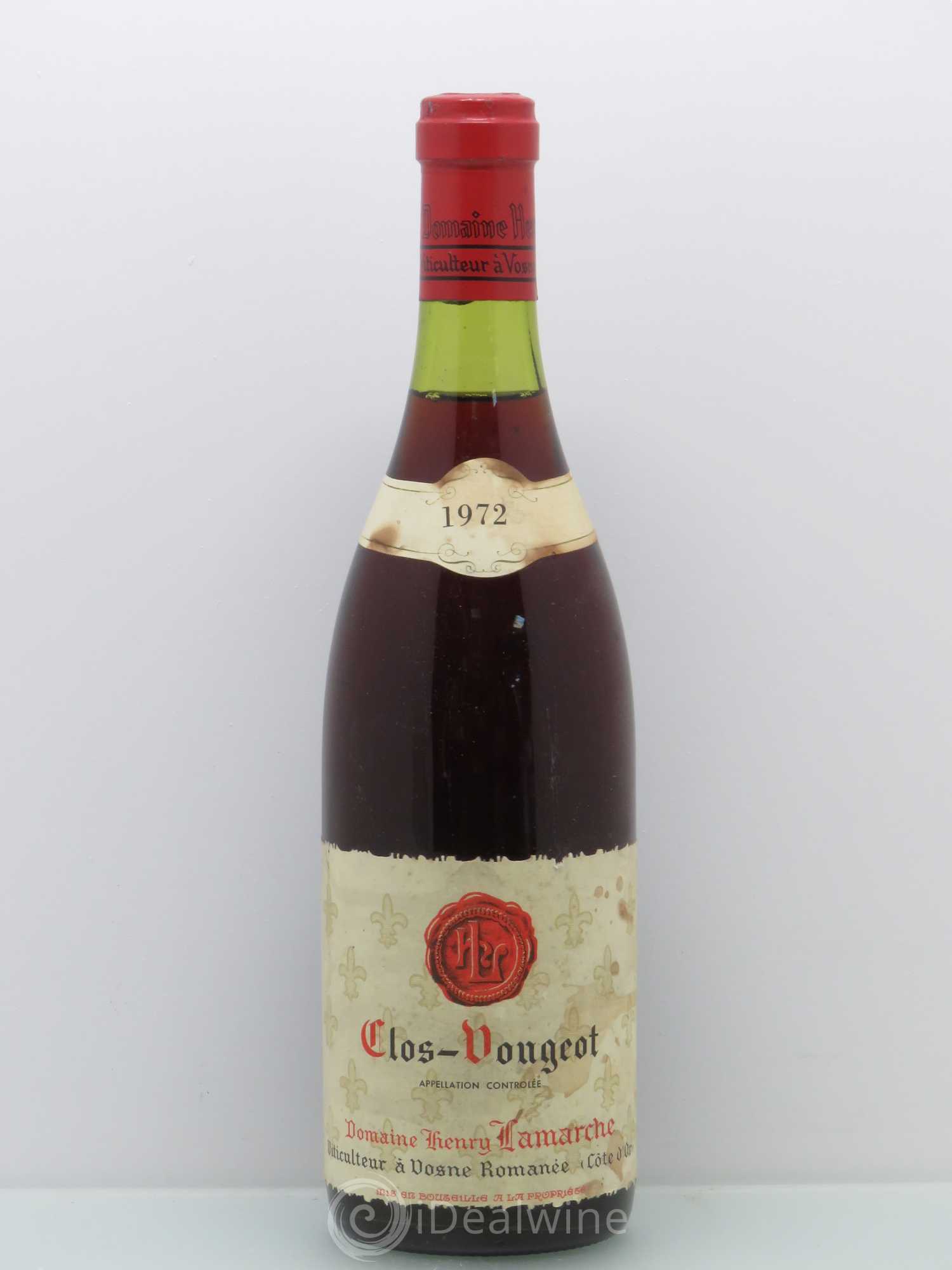Clos de Vougeot Grand Cru Henry Lamarche 1972 - Lot de 1 bouteille - 0