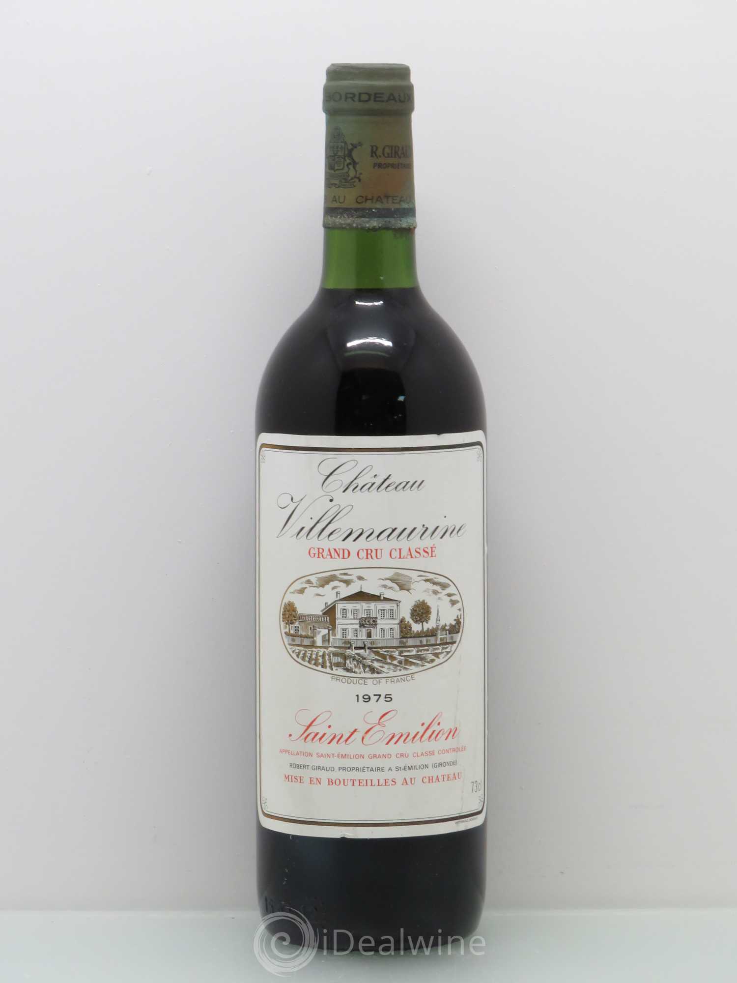 Château Villemaurine Grand Cru Classé 1975 - Lot de 1 bouteille - 0