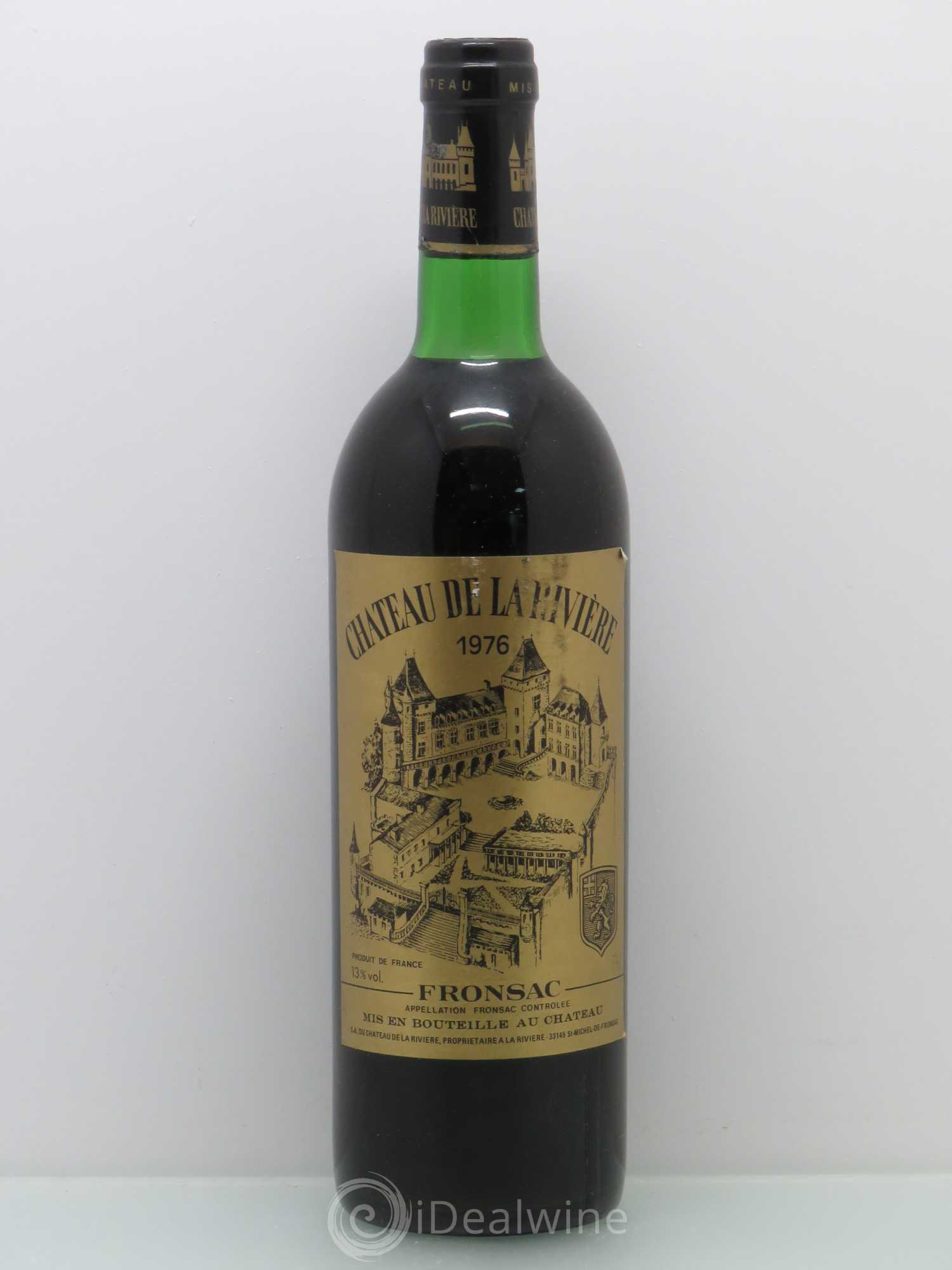 Château de La Rivière 1976 - Posten von 1 Flasche - 0