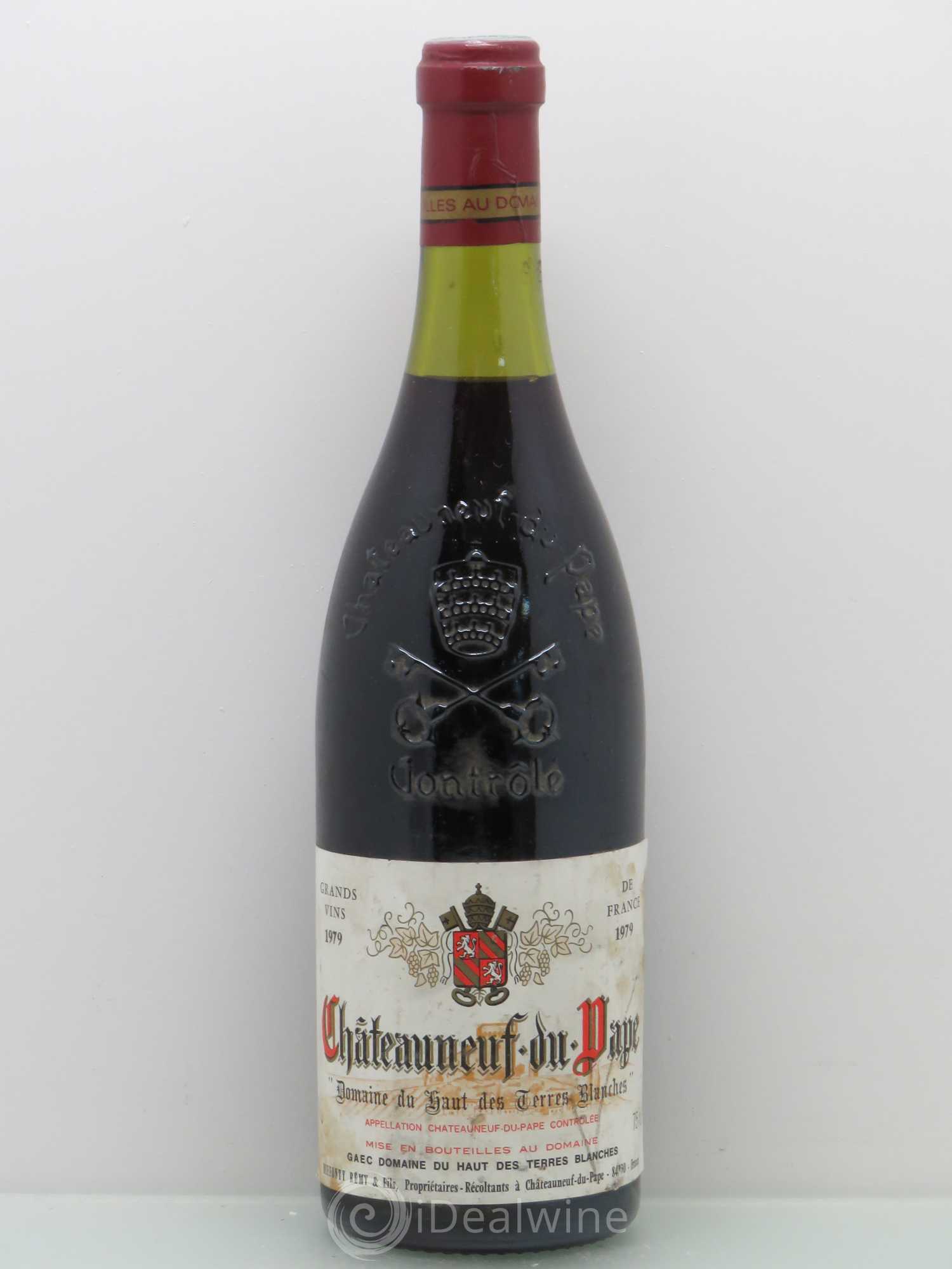 Châteauneuf-du-Pape Domaine du Haut des Terres Blanches 1979 - Lot de 1 bouteille - 0