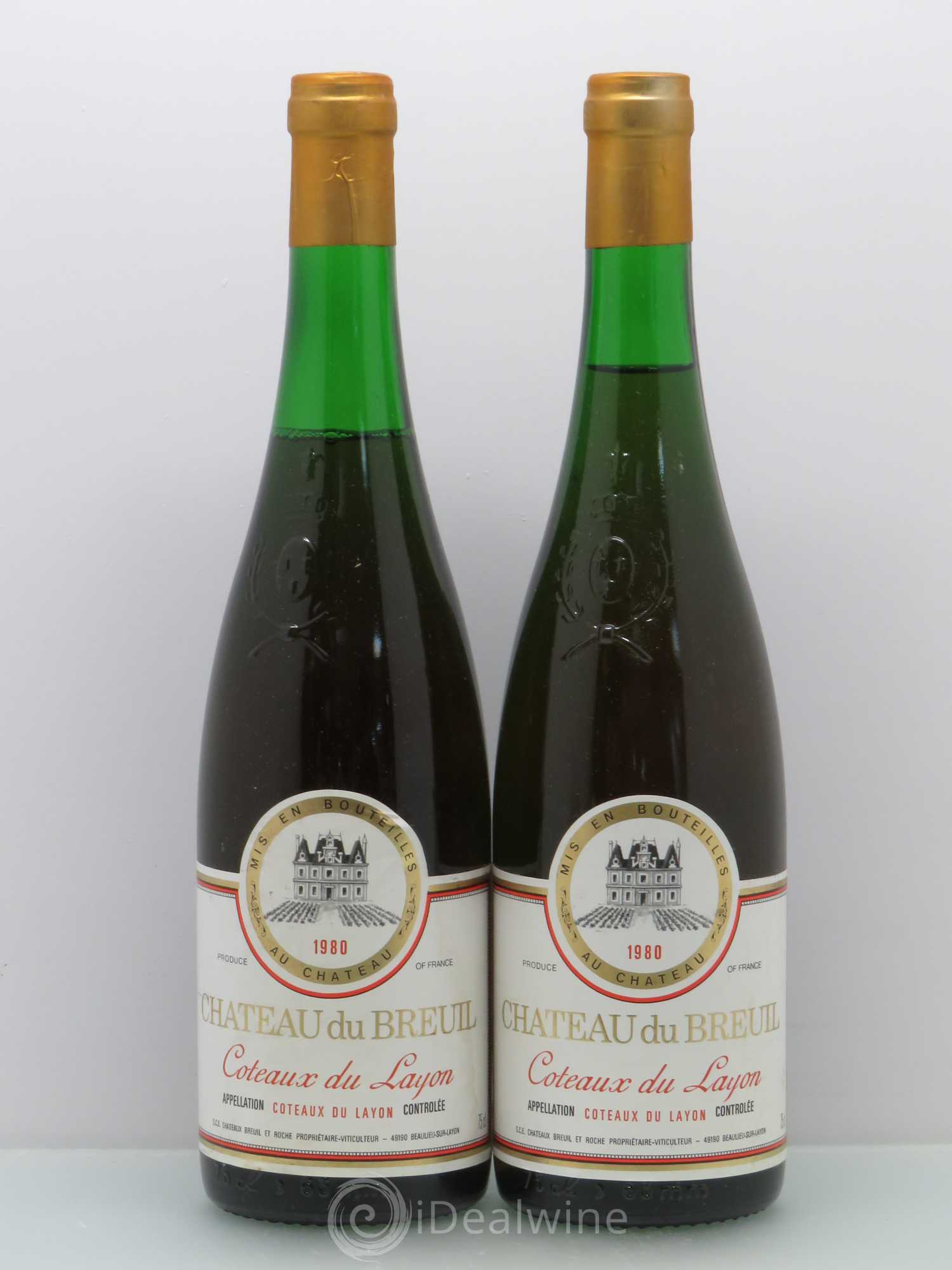 Coteaux du Layon Château du Breuil (sans prix de réserve) 1980 - Lotto di 2 bottiglie - 0