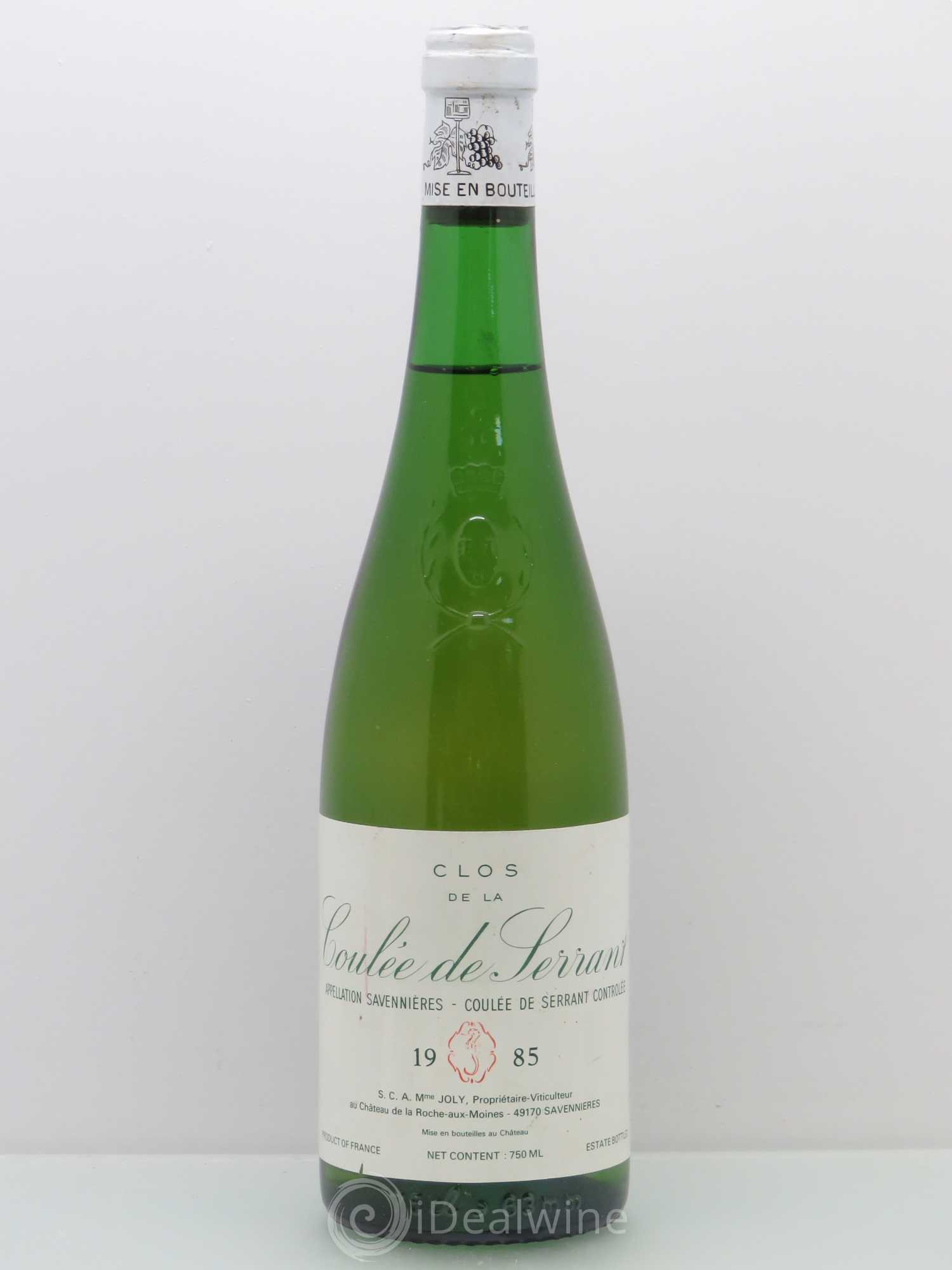 Savennières Clos de la Coulée de Serrant Vignobles de la Coulée de Serrant - Nicolas Joly 1985 - Lot de 1 bouteille - 0