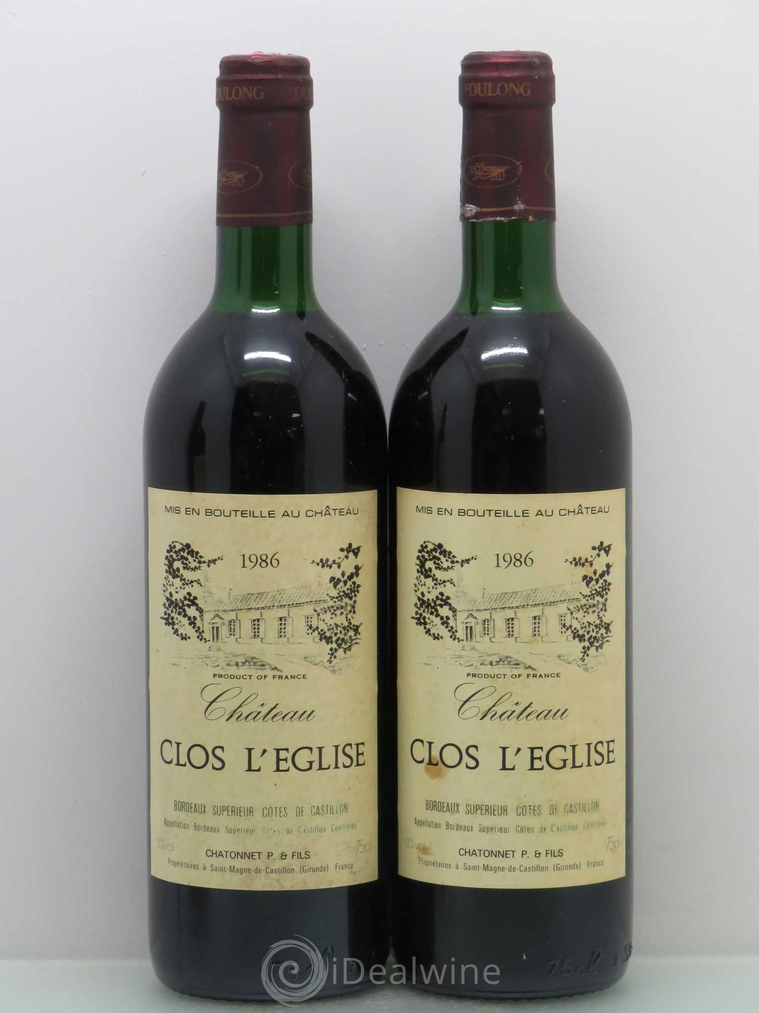 Clos l'Eglise 1986 - Lot de 2 bouteilles - 0
