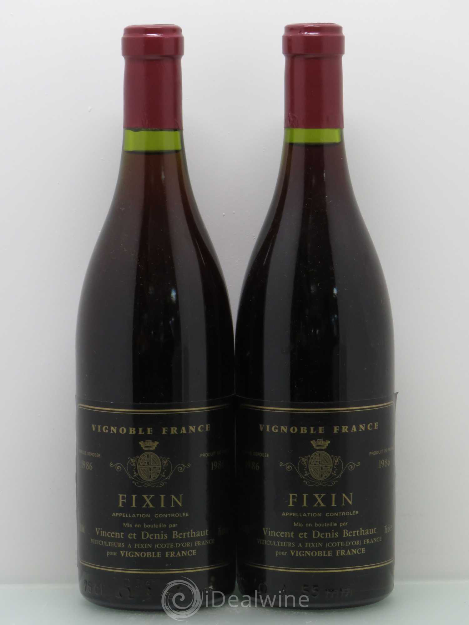 Fixin Berthaut 1986 - Lot de 2 bouteilles - 0