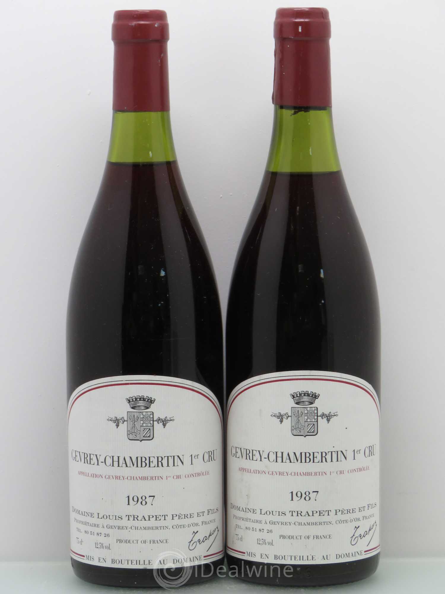 Gevrey-Chambertin 1er Cru Louis Trapet 1987 - Lot de 2 bouteilles - 0