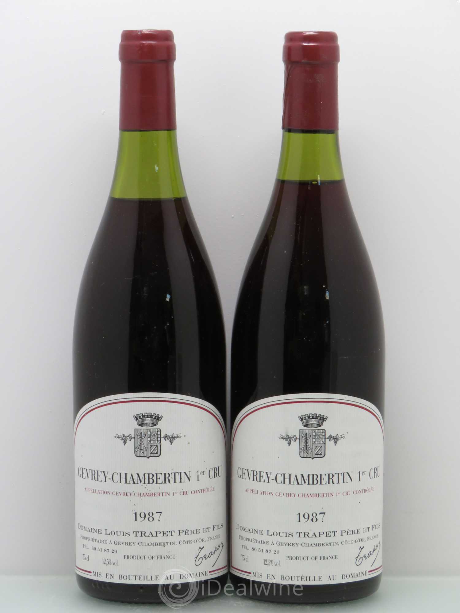Gevrey-Chambertin 1er Cru Louis Trapet 1987 - Lot de 2 bouteilles - 0
