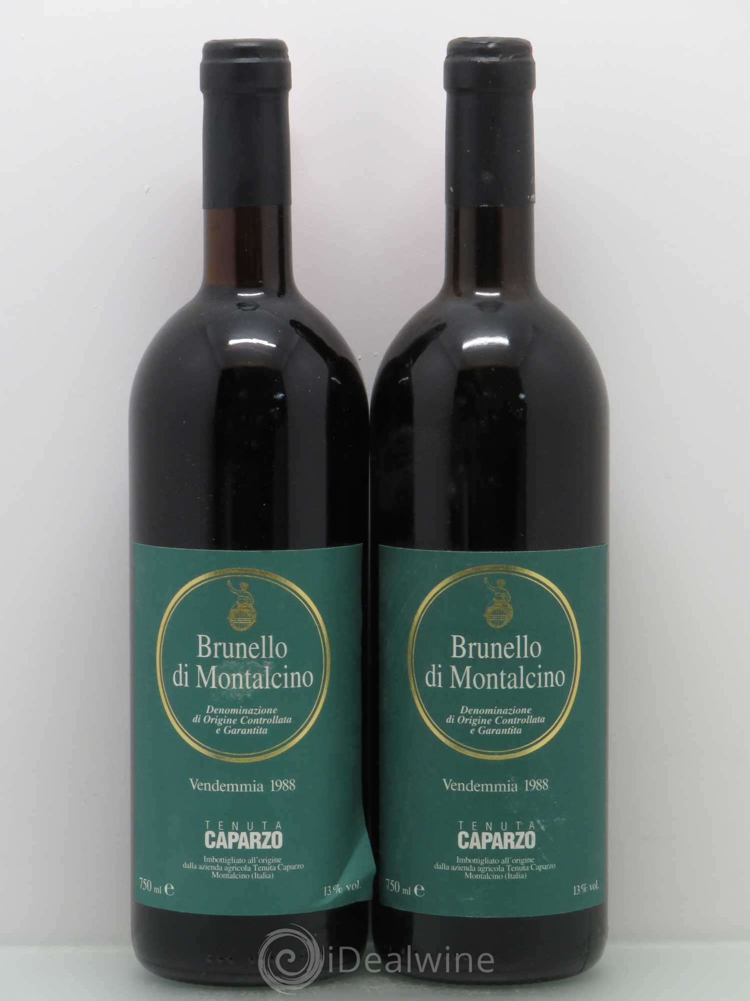Brunello di Montalcino Caparzo 1988 - Lot de 2 bouteilles - 0
