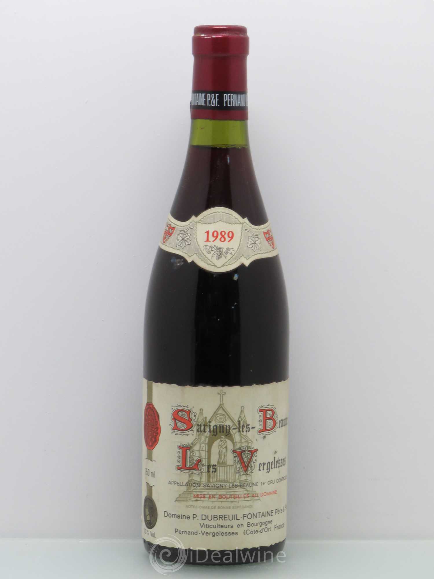 Savigny-lès-Beaune 1er Cru Les Vergelesses - Dubreuil Fontaine 1989 - Posten von 1 Flasche - 0