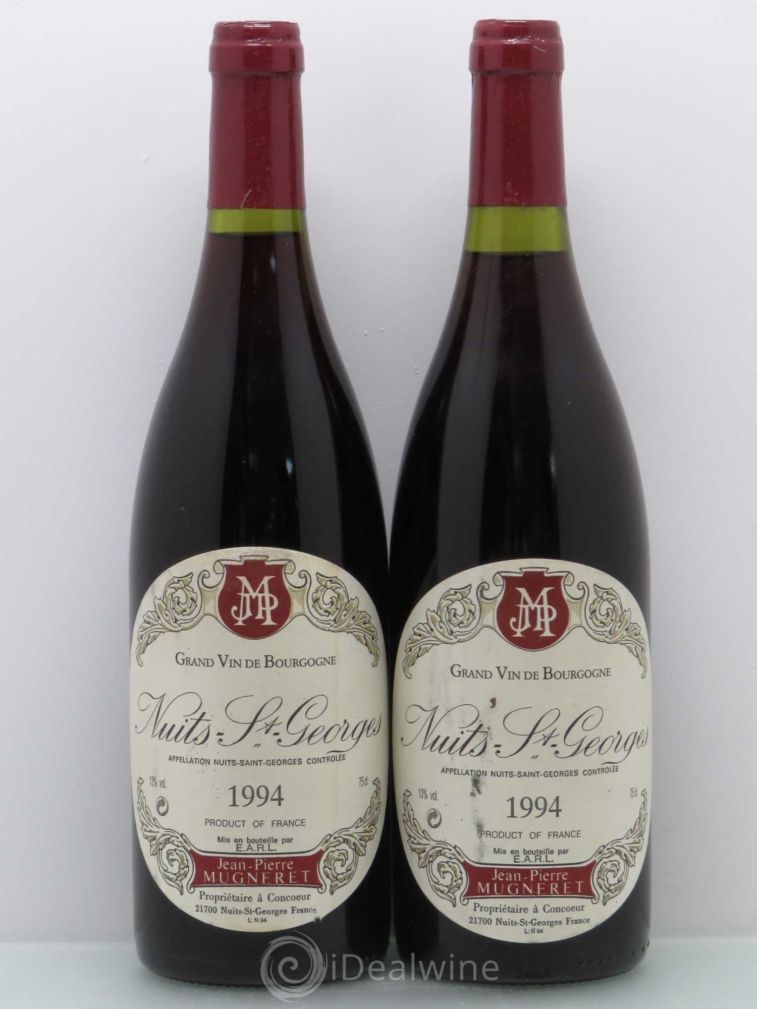 Nuits-Saint-Georges Jean-Pierre Mugneret 1994 - Lot de 2 bouteilles - 0