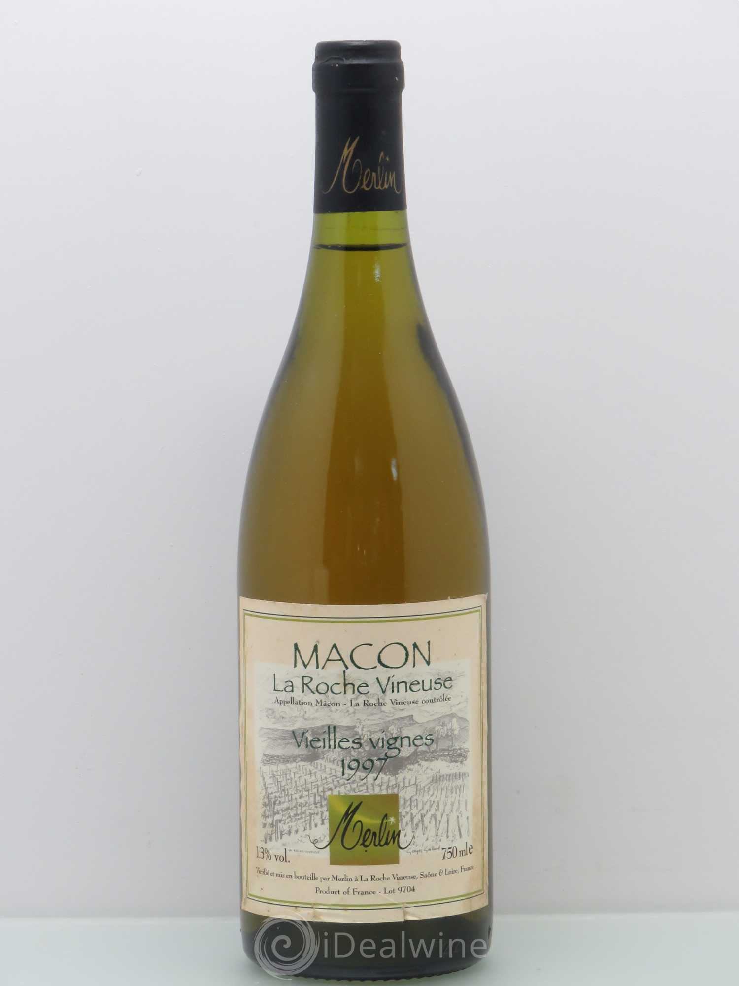 Mâcon La Roche Vineuse vieilles vignes - Merlin 1997 - Posten von 1 Flasche - 0