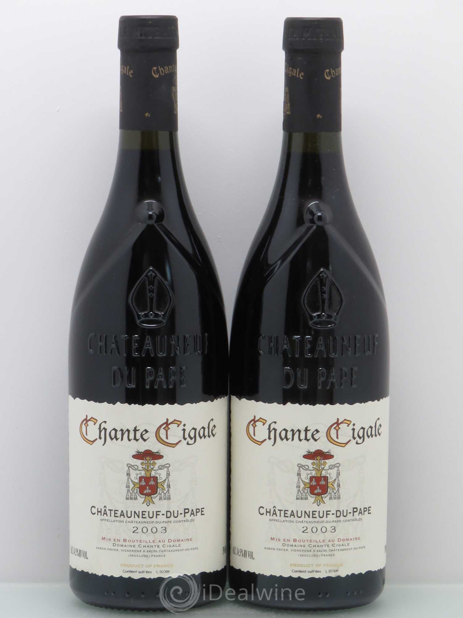 Châteauneuf-du-Pape Chante Cigale 2003 - Posten von 2 Flaschen - 0