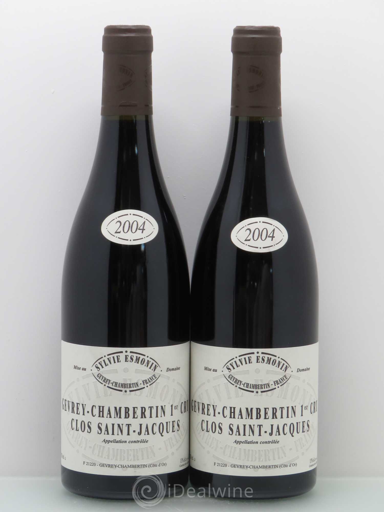 Gevrey-Chambertin 1er Cru Clos Saint Jacques Sylvie Esmonin 2004 - Lot de 2 bouteilles - 0