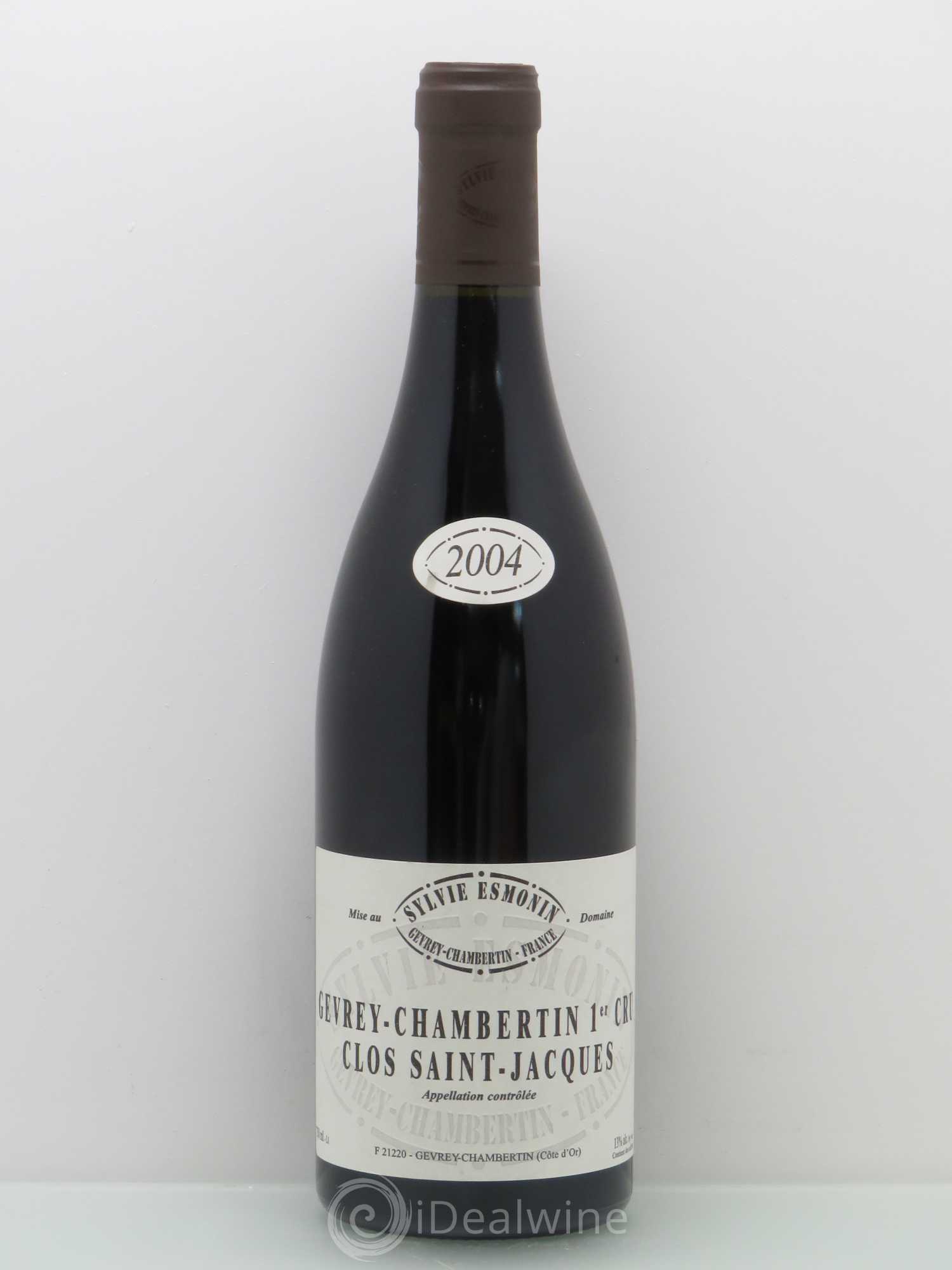 Gevrey-Chambertin 1er Cru Clos Saint Jacques Sylvie Esmonin 2004 - Lot de 1 bouteille - 0