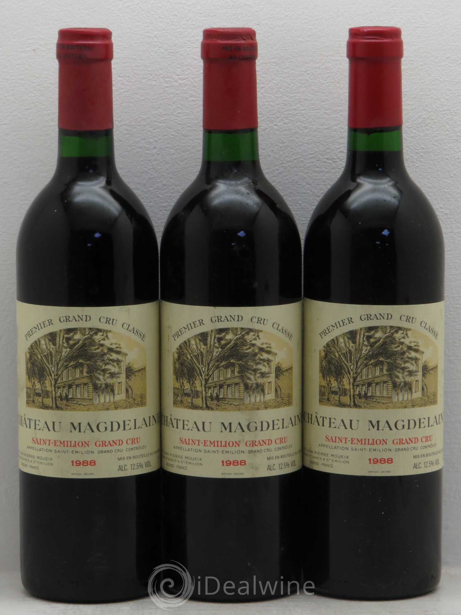 Château Magdelaine 1988 - Lot de 3 bouteilles - 0