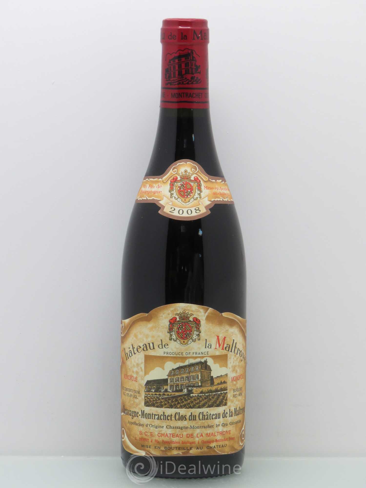 Chassagne-Montrachet 1er Cru Clos du Château de la Maltroye - Château de la Maltroye 2008 - Posten von 1 Flasche - 0