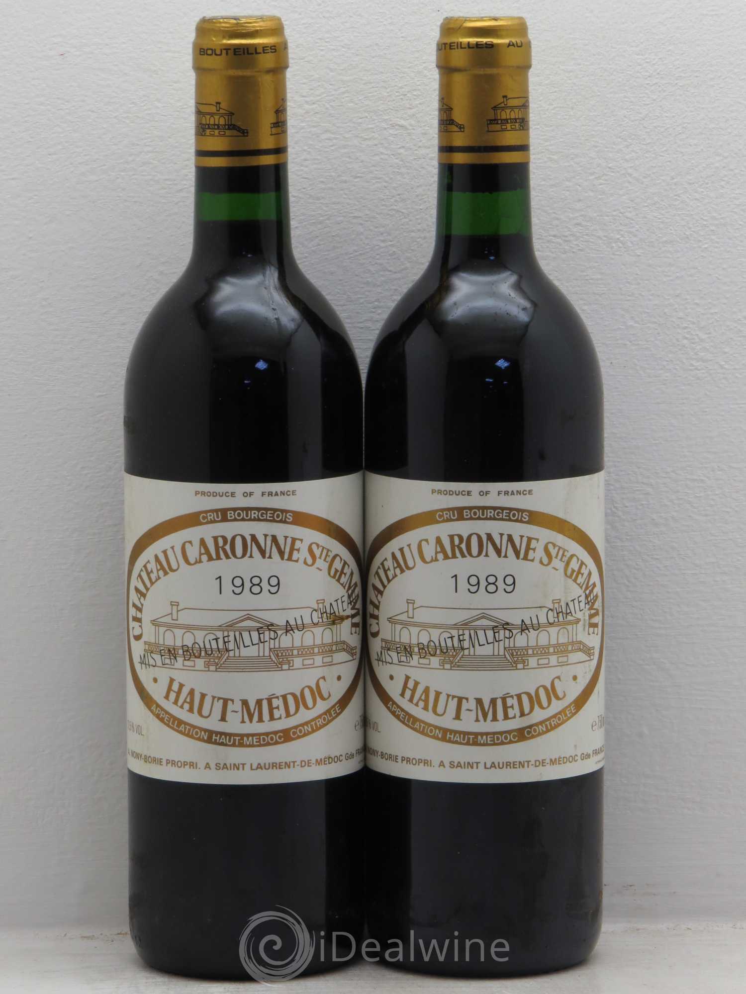 Château Caronne Sainte-Gemme Cru Bourgeois 1989 - Lot de 2 bouteilles - 0