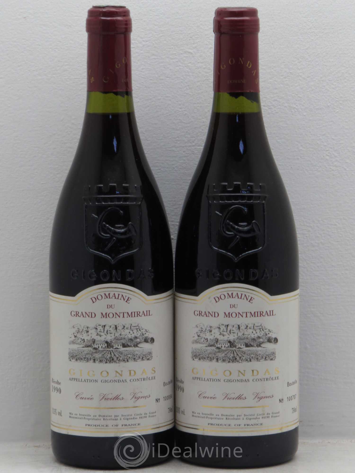 Gigondas Grand montmirail vv 1990 - Posten von 2 Flaschen - 0