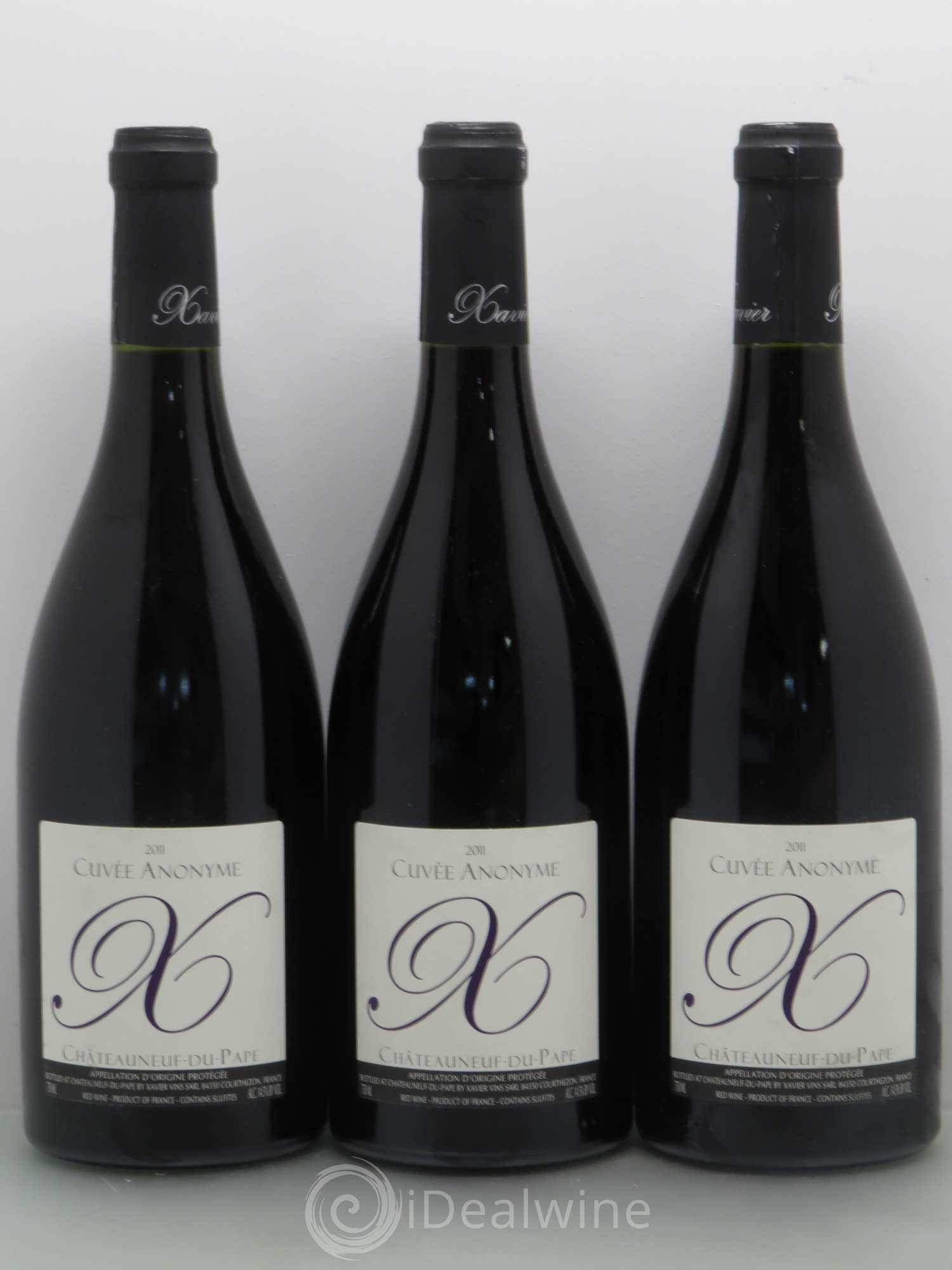 Châteauneuf-du-Pape Xavier Cuvée Anonyme 2011 - Posten von 3 Flaschen - 0