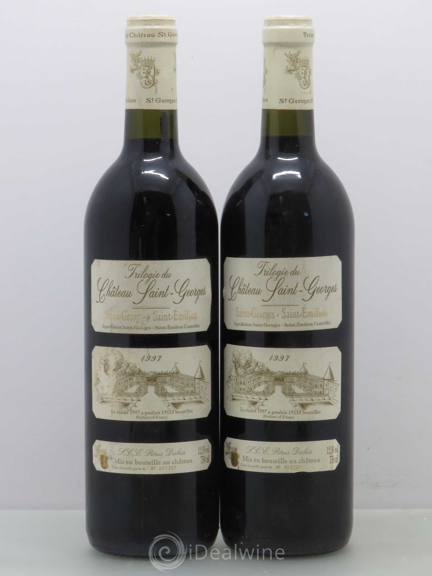 Saint-Émilion Trilogie du Château Saint Georges (sans prix de réserve) 1997 - Posten von 2 Flaschen - 0
