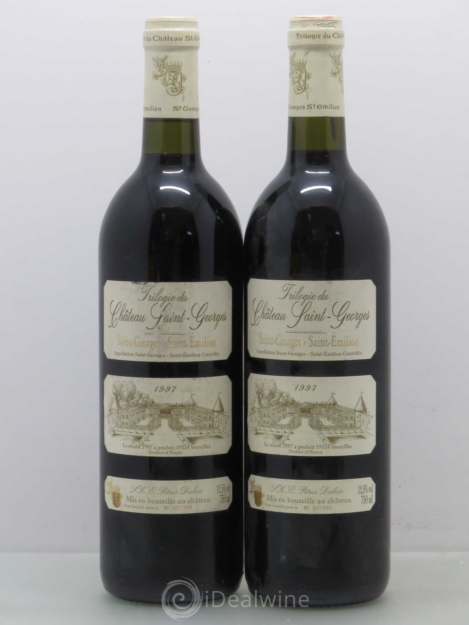 Saint-Émilion Trilogie du Château Saint Georges (sans prix de réserve) 1997 - Posten von 2 Flaschen - 0